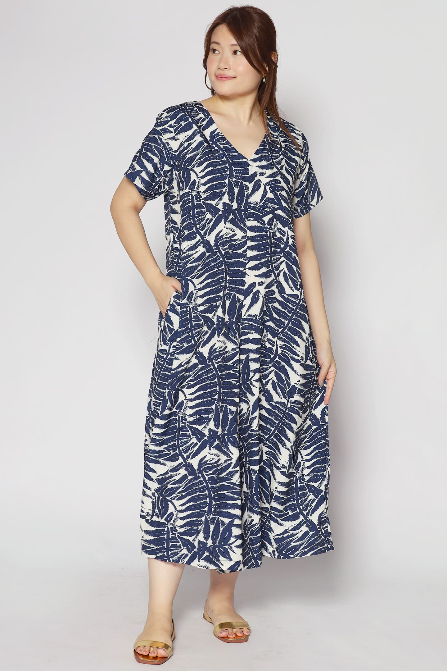 Shirokuro Jumpsuit in Blue Fern