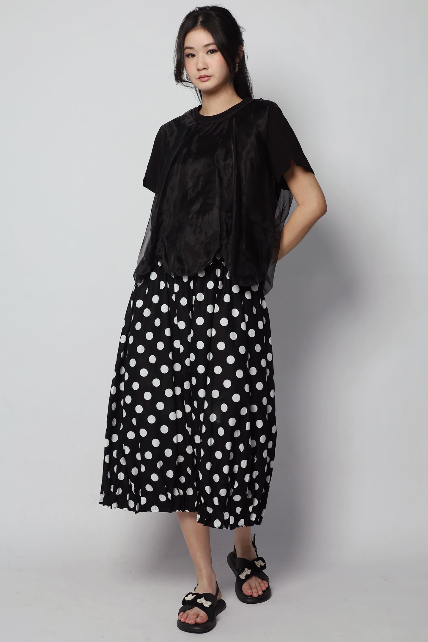 PO - Sisi Organza Top in Black