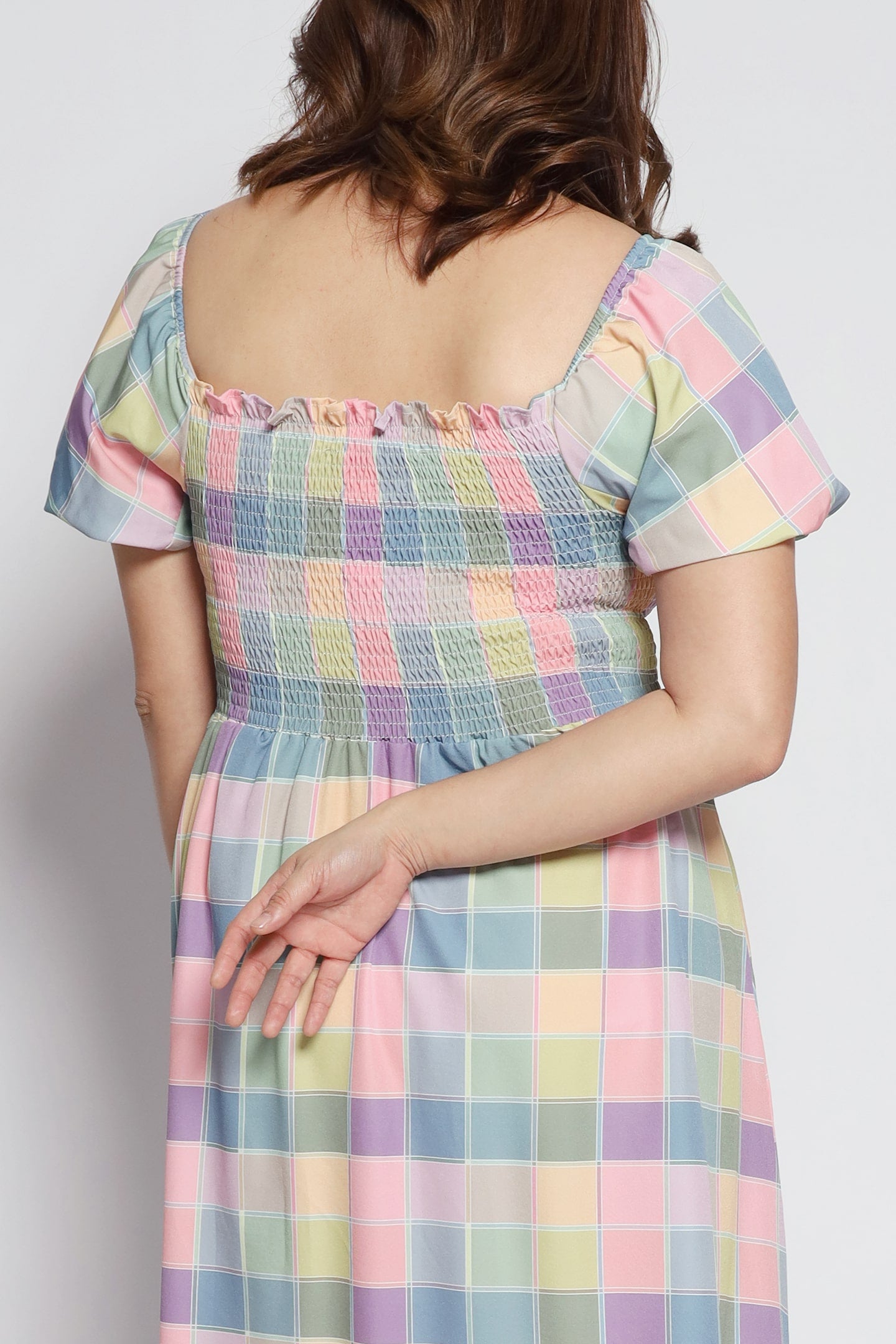 Sora Dress in Rainbow Checks