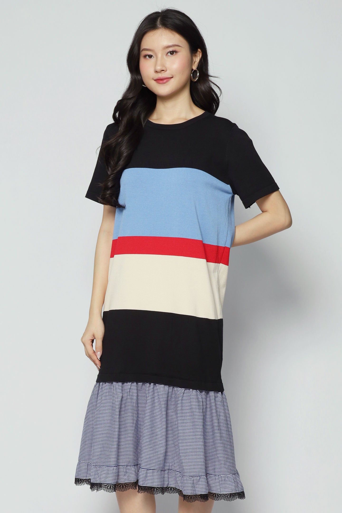 Backorder Sunday Knit Colourblock Dress