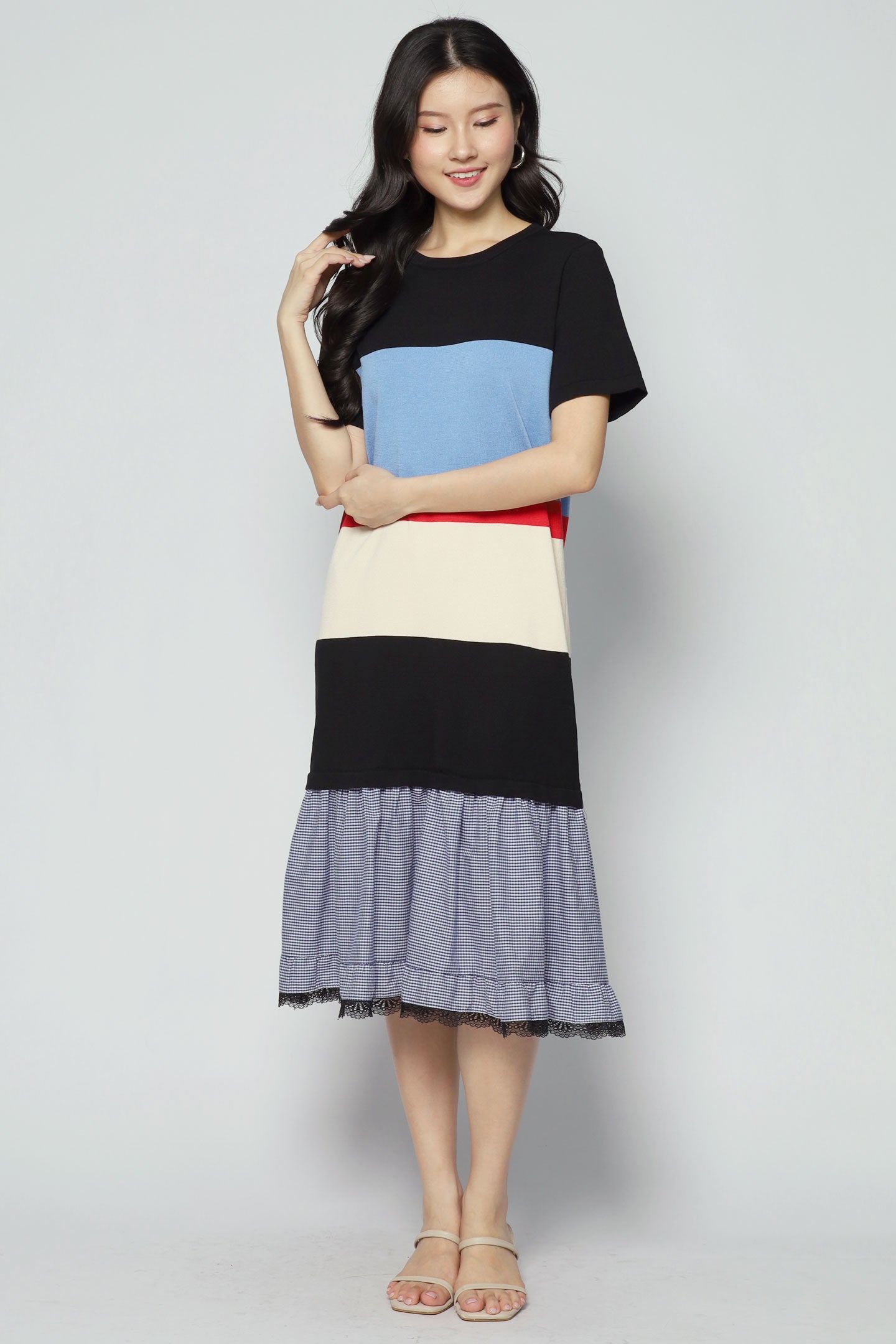 Backorder Sunday Knit Colourblock Dress