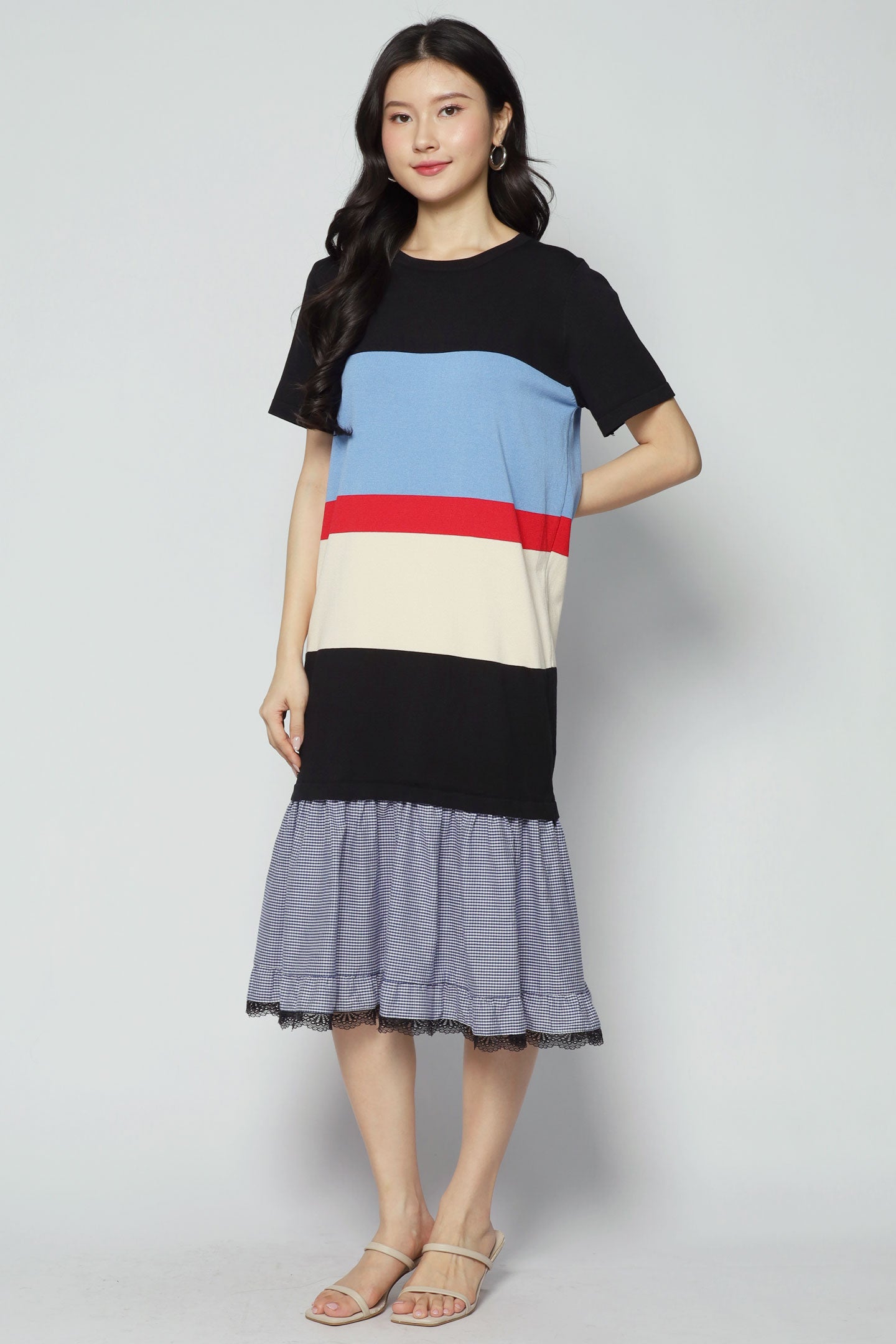 Backorder Sunday Knit Colourblock Dress
