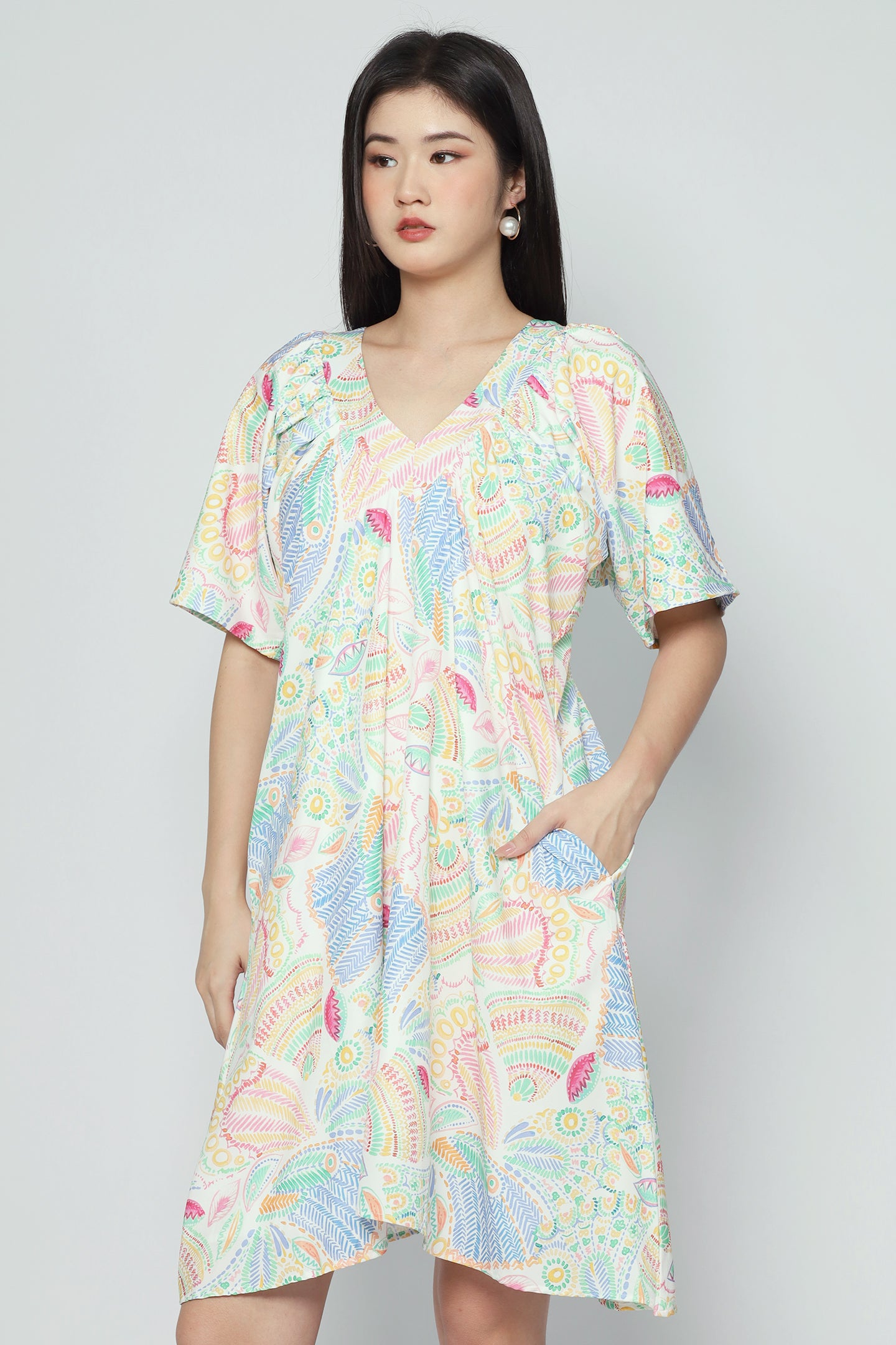 Tayler Dress in Tropic Paisley