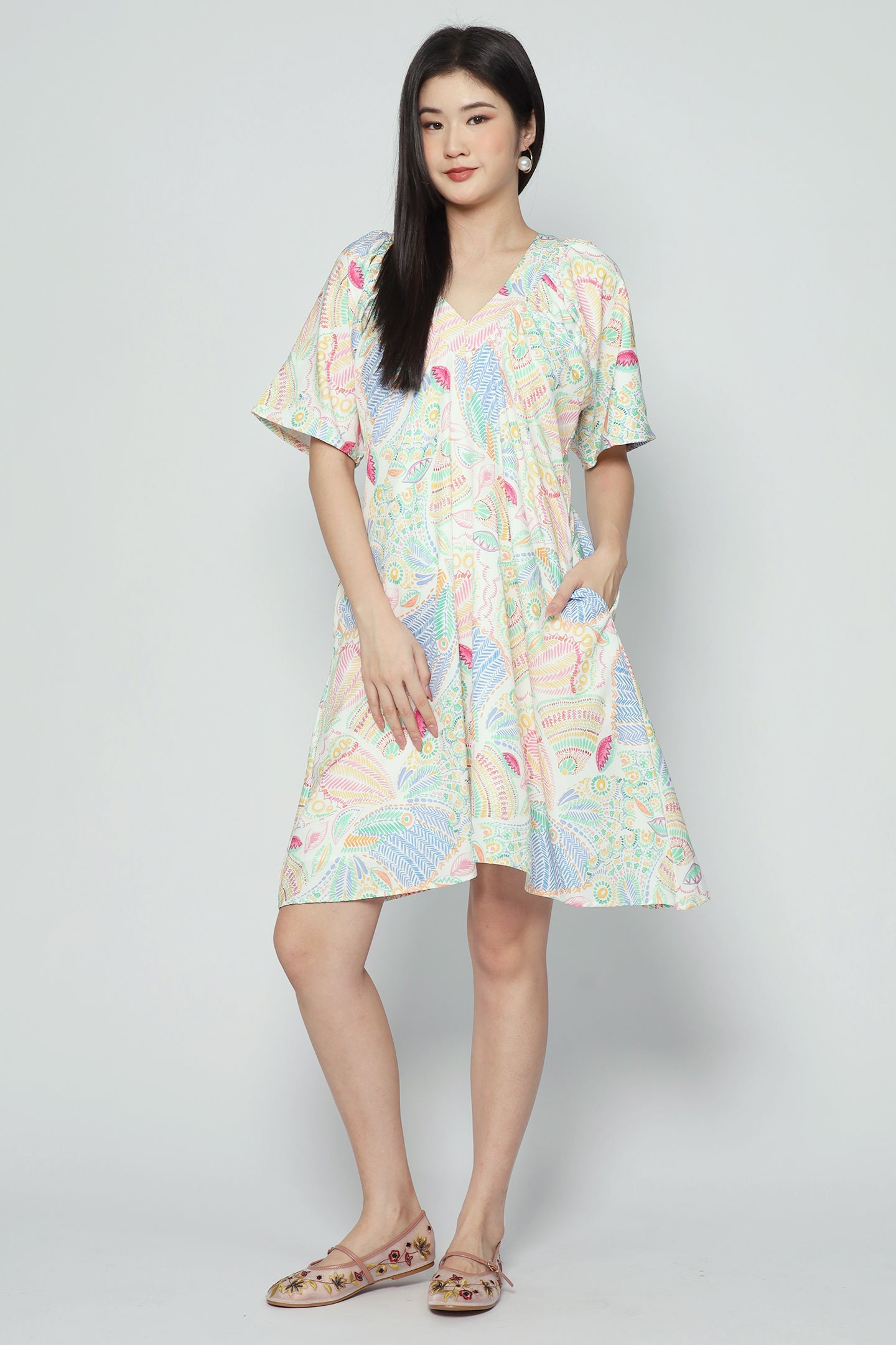 Tayler Dress in Tropic Paisley