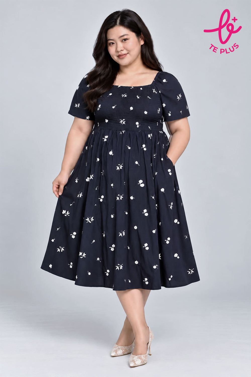 TE+ : Sora Dress in Botanical Notes