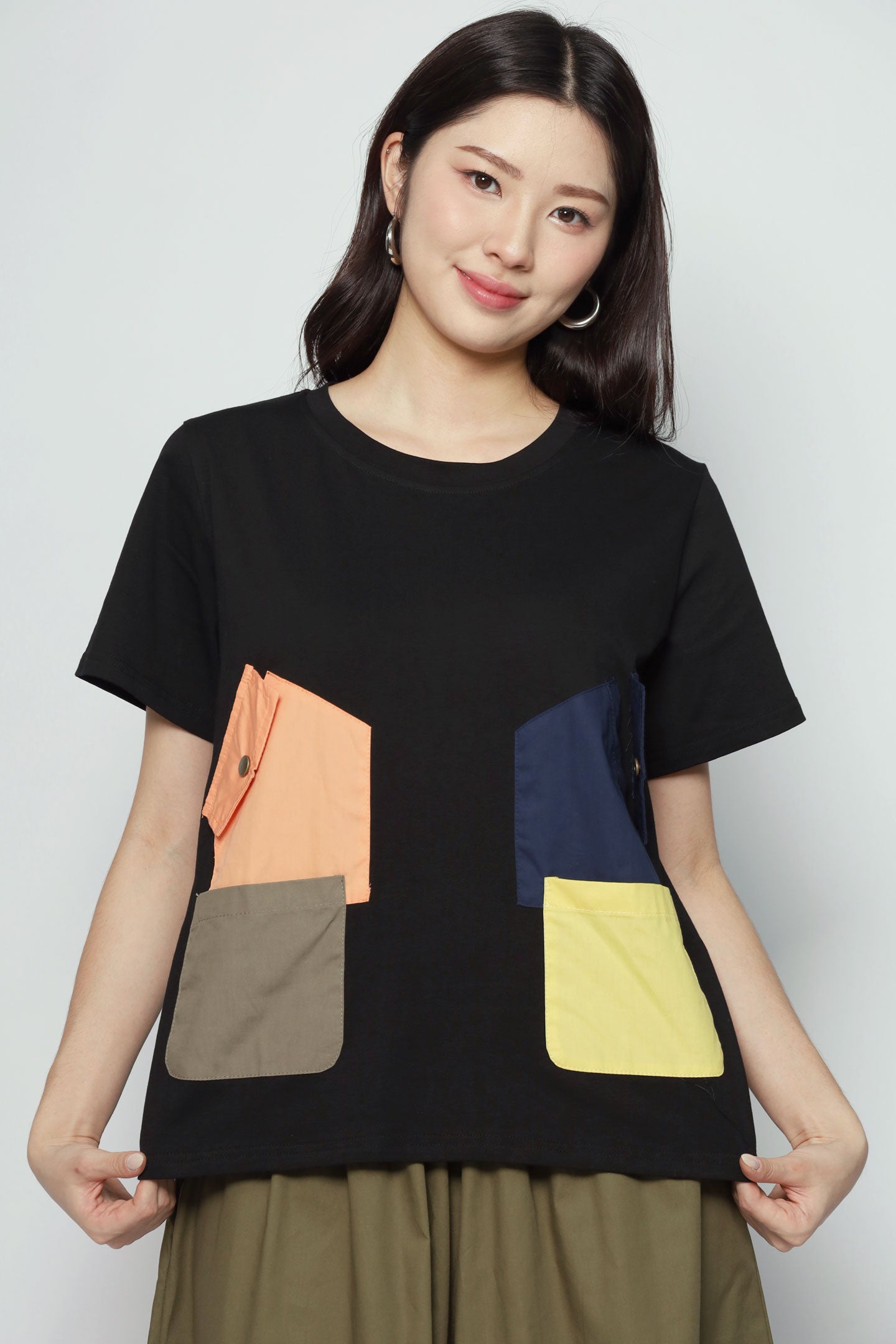 Terry Colourful Pocket Top