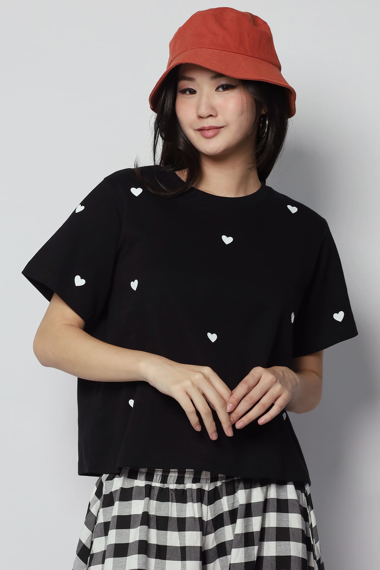 Tiny Hearts Top in Black