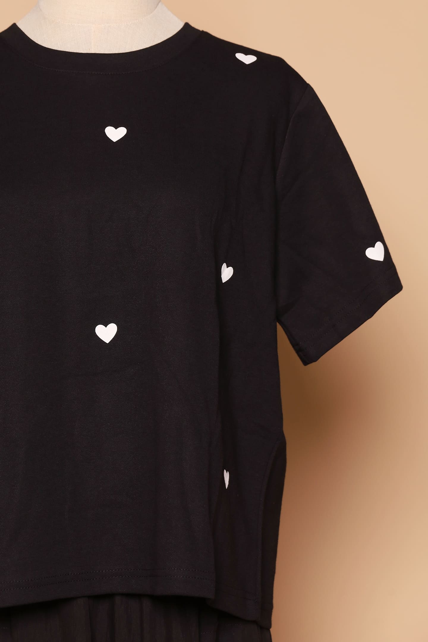 PO - Tiny Hearts Top in Black