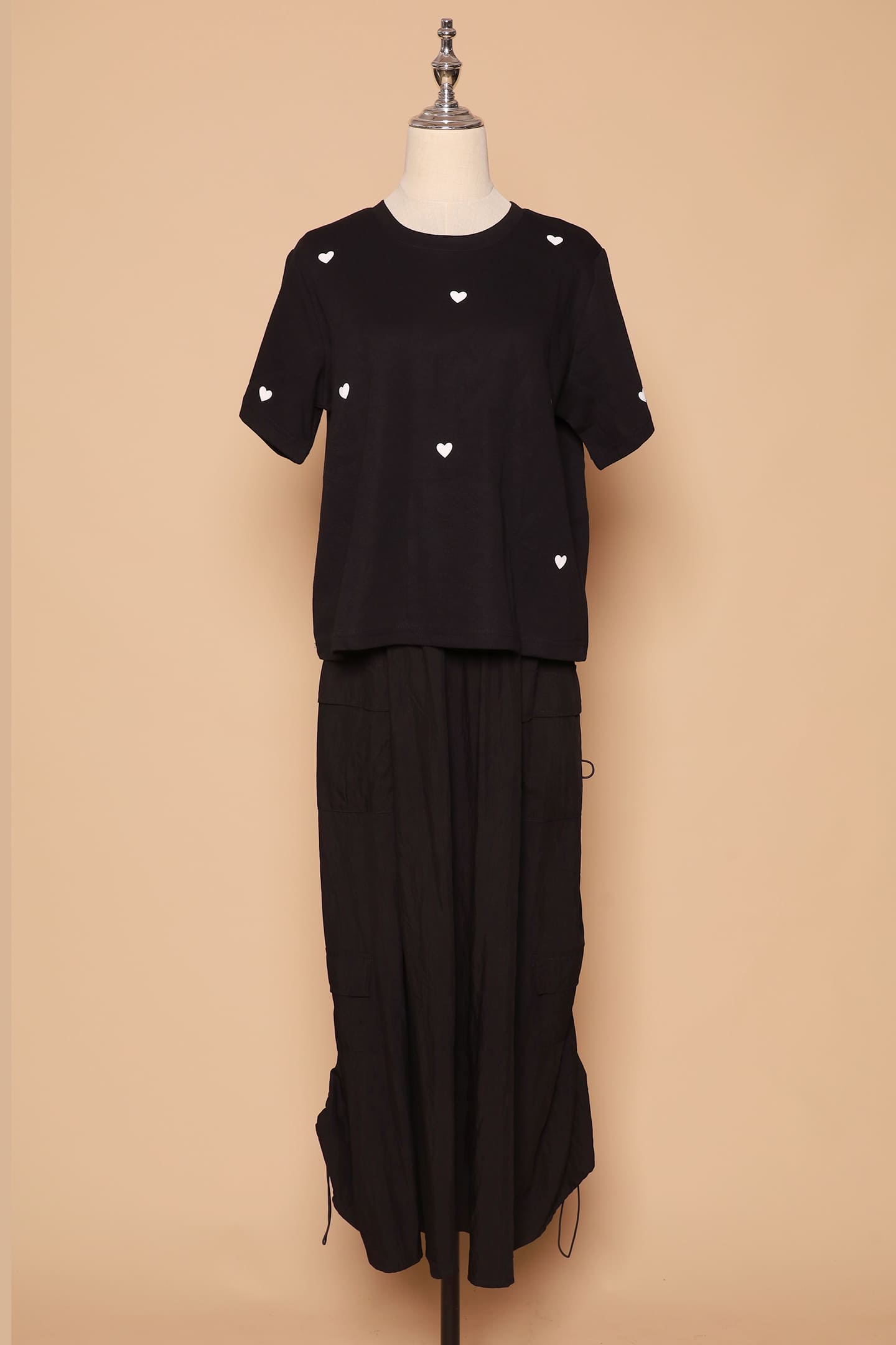 PO - Tiny Hearts Top in Black