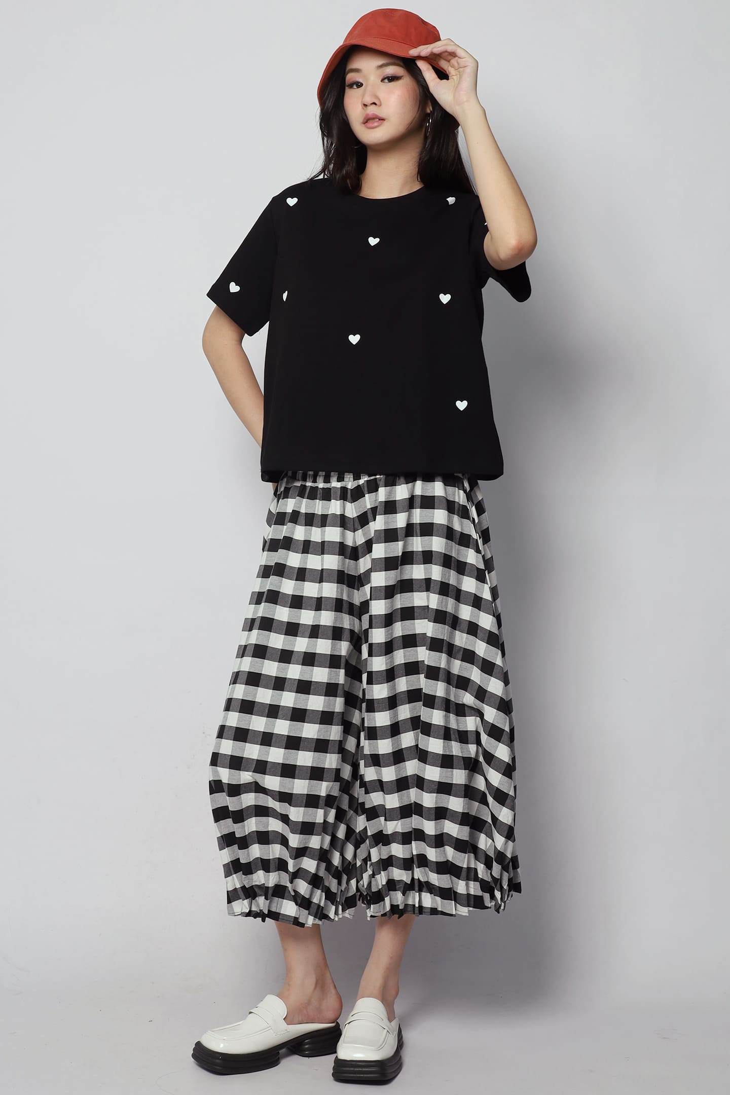 Tiny Hearts Top in Black