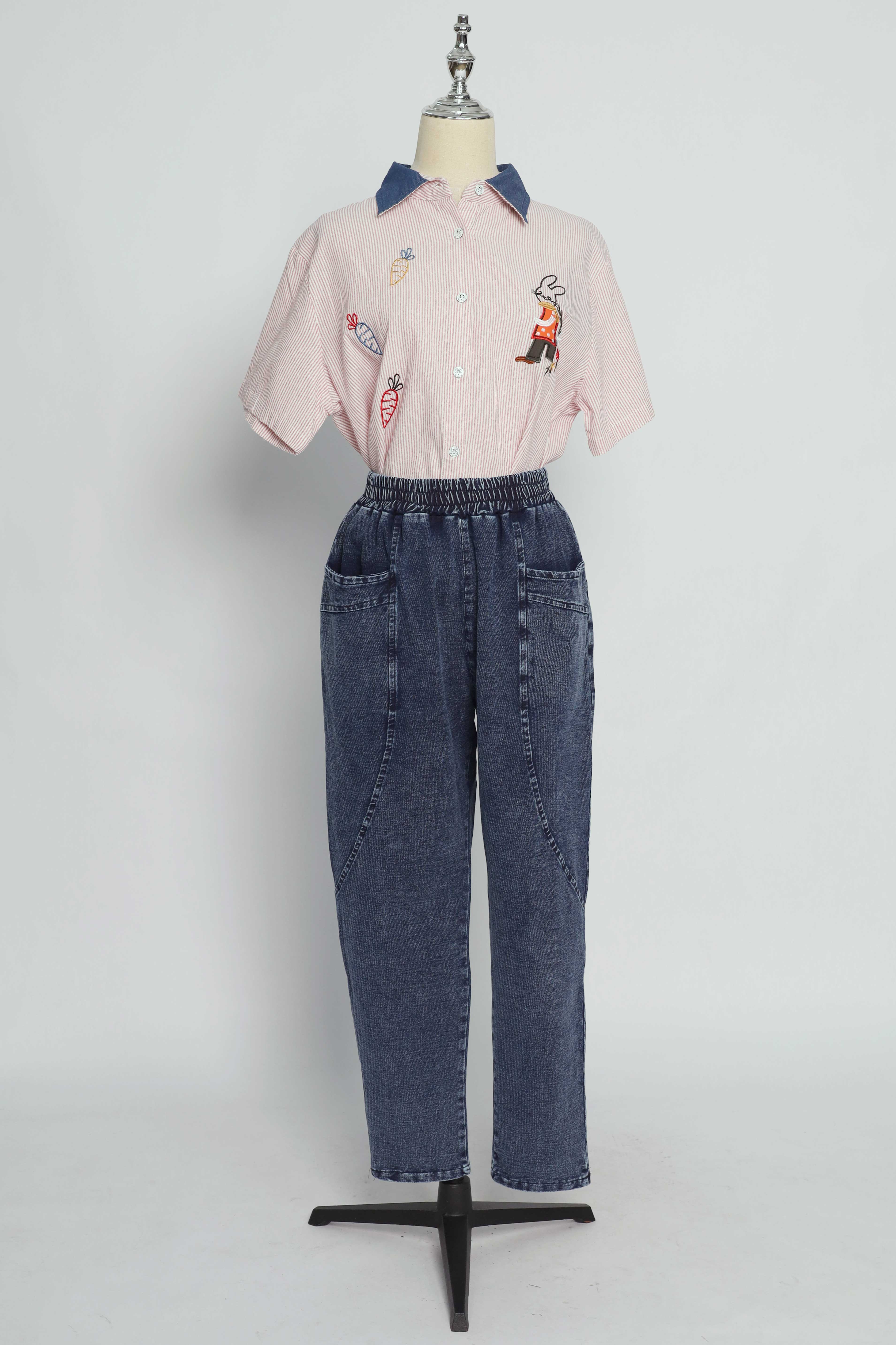 PO - Tove Pants in Plain Blue