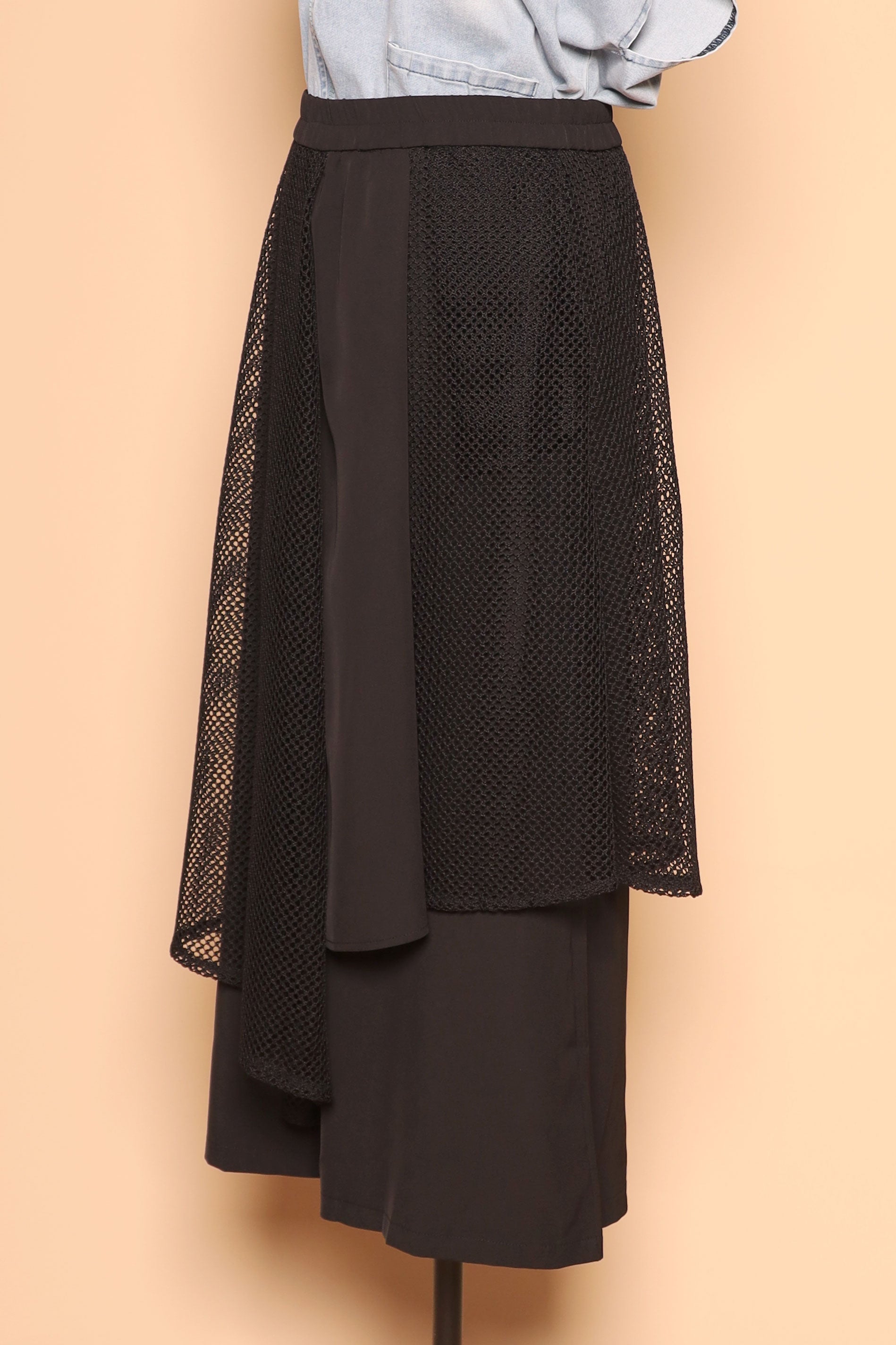 PO - Vick Netted Culottes in Black