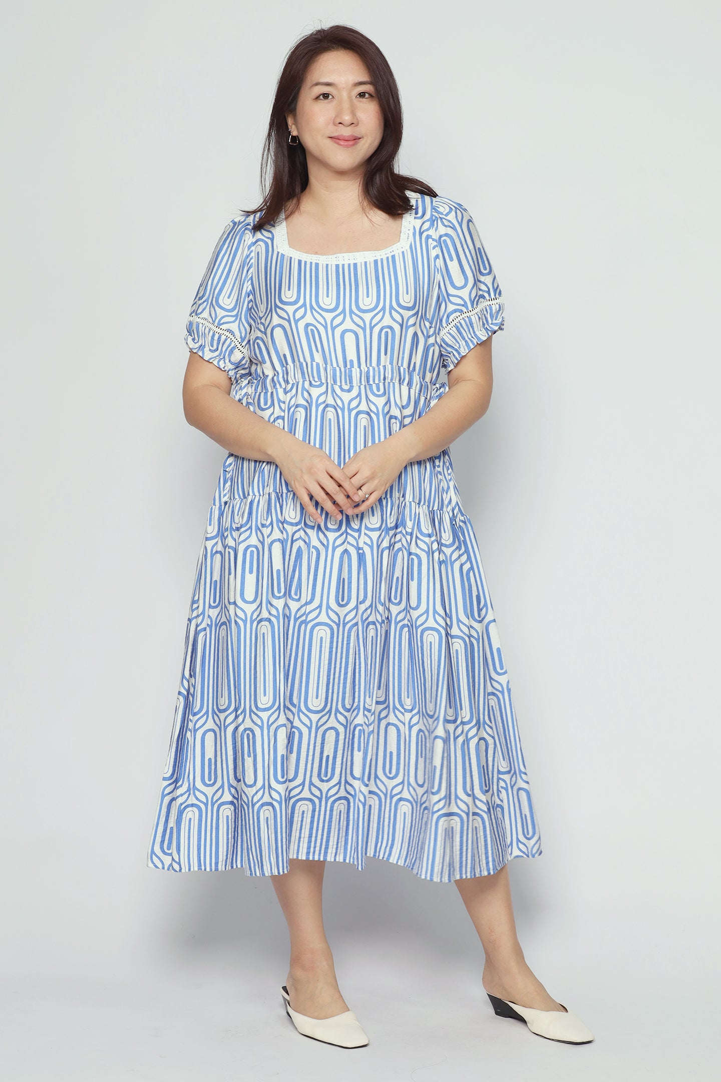 Victoria Dress in Blue Escape