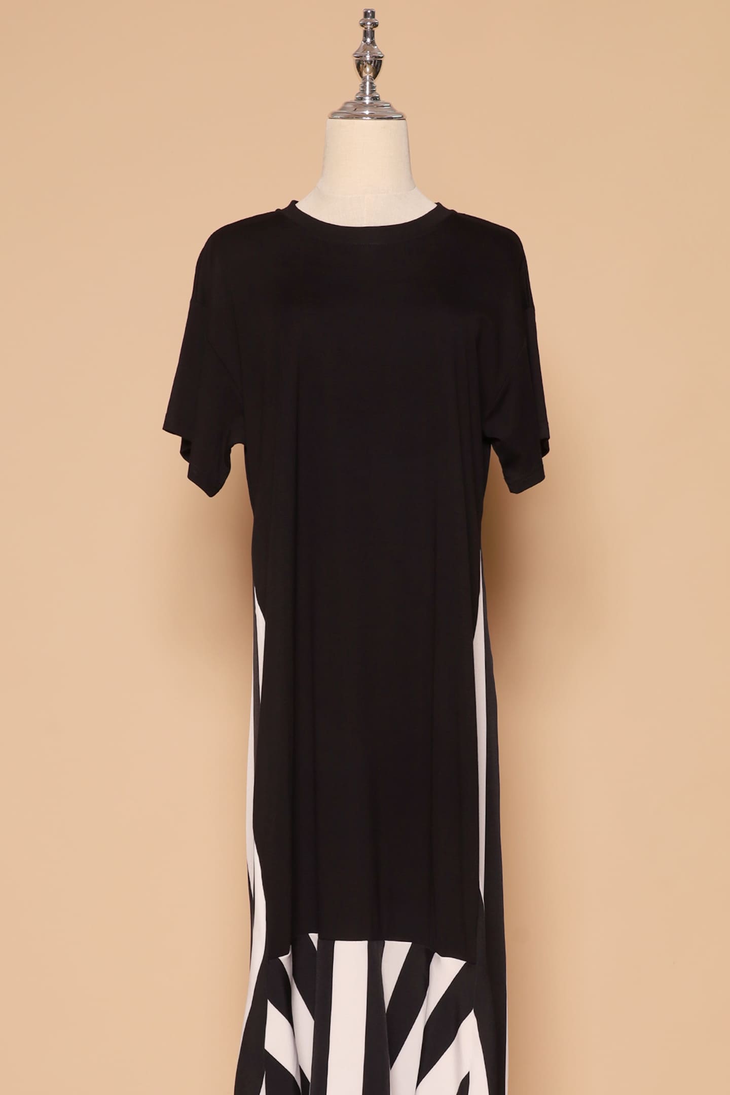 PO - Wendy Stripes Dress in Black