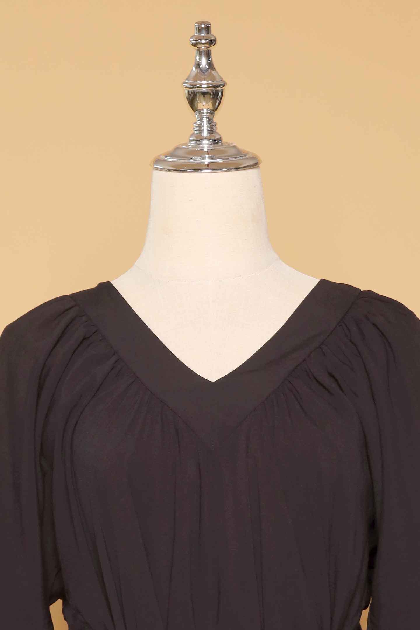 PO - Whitney V Dress in Black