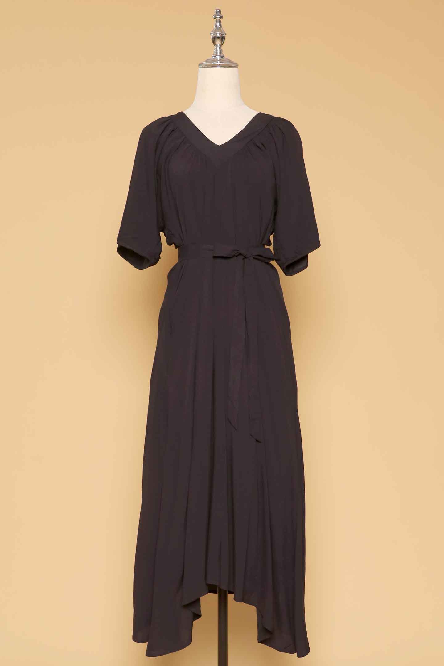 PO - Whitney V Dress in Black
