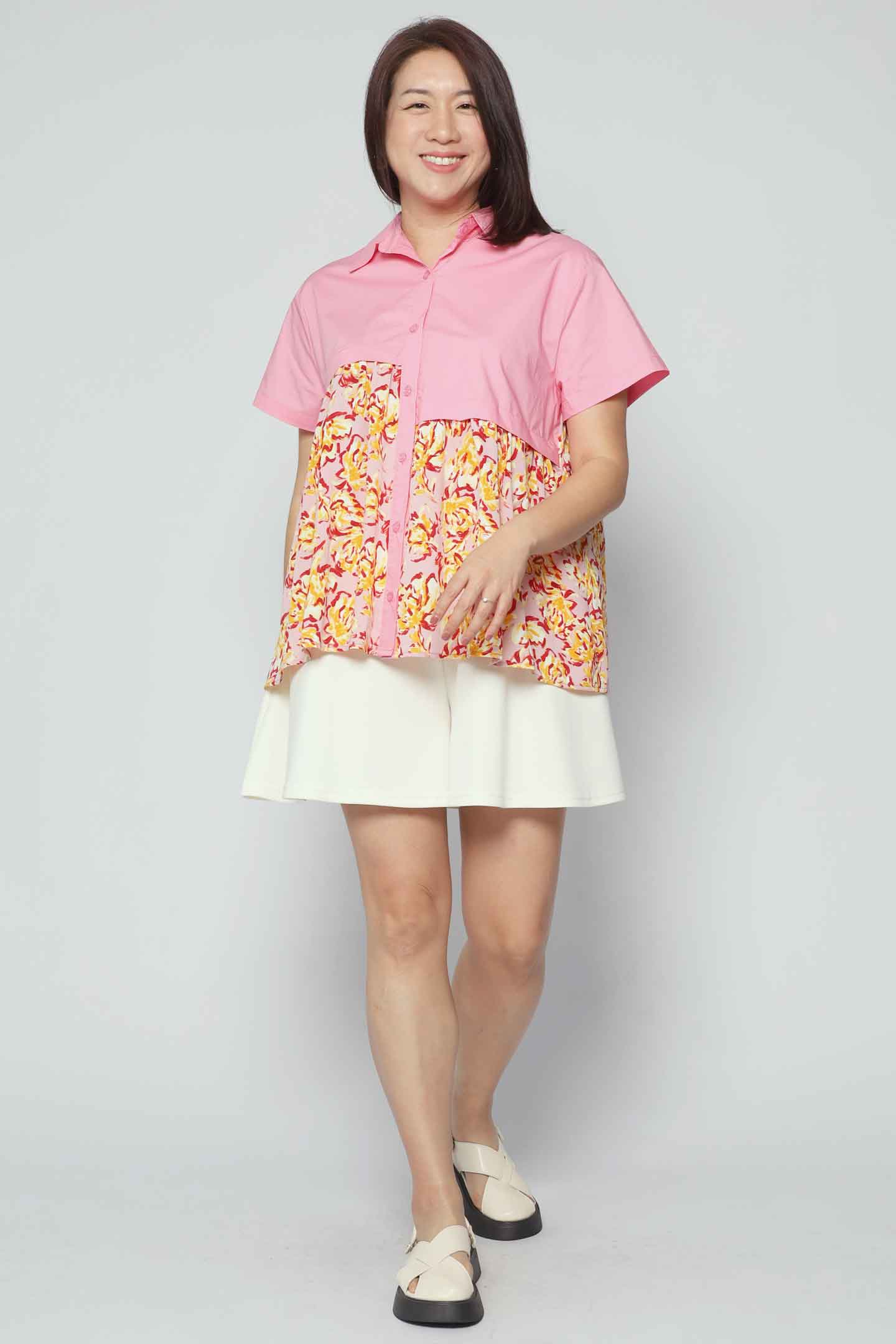Xinxin Floral Top in Pink