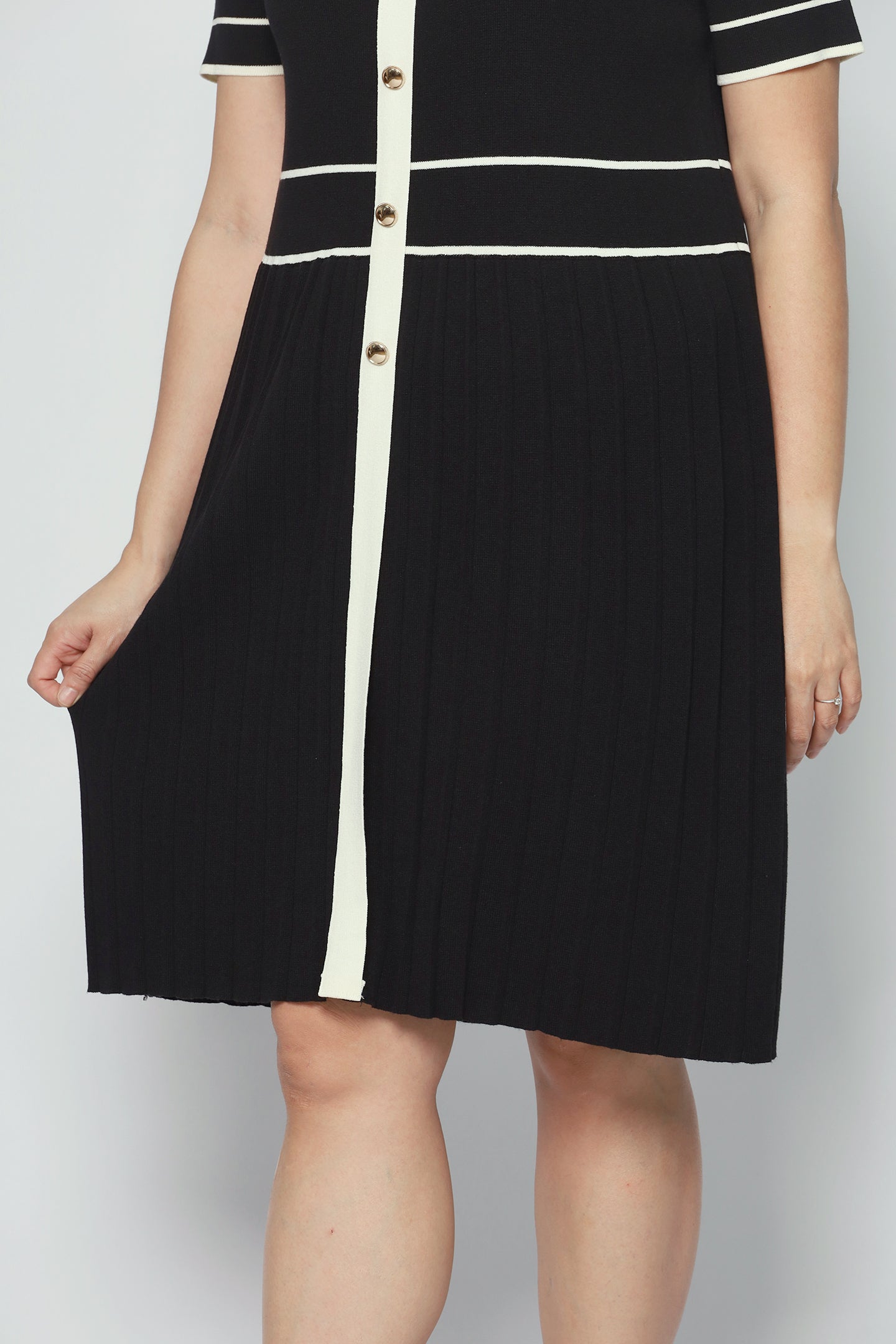Yan Knit Pleated Dress