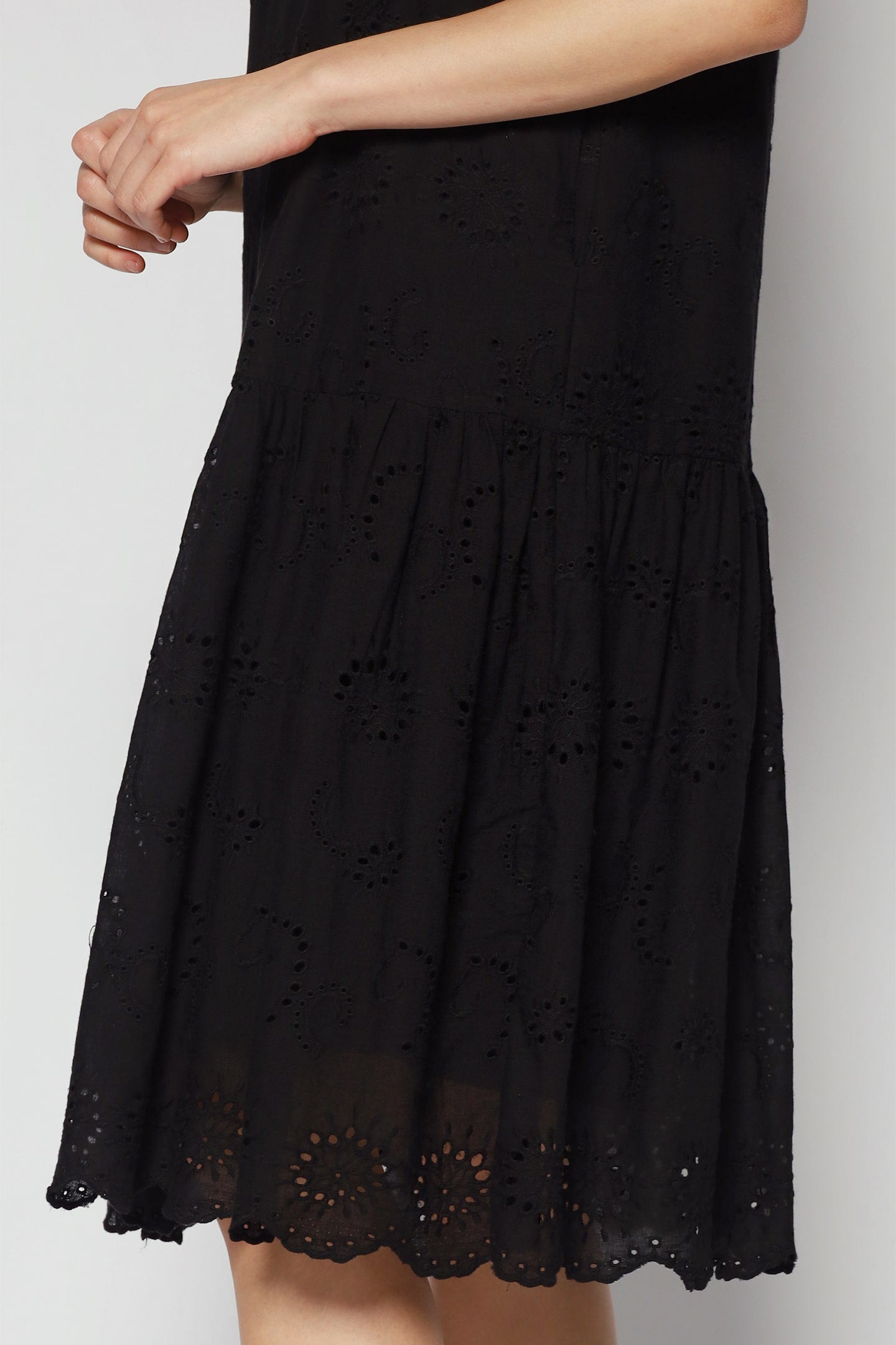Yessica Crochet Dress in Black