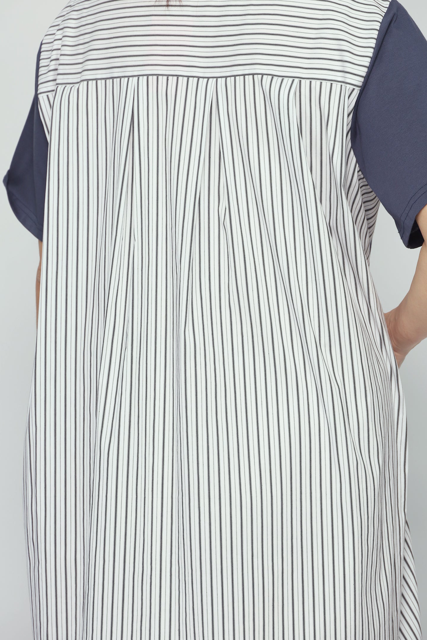 Yong Pinstripes Dress in Blue
