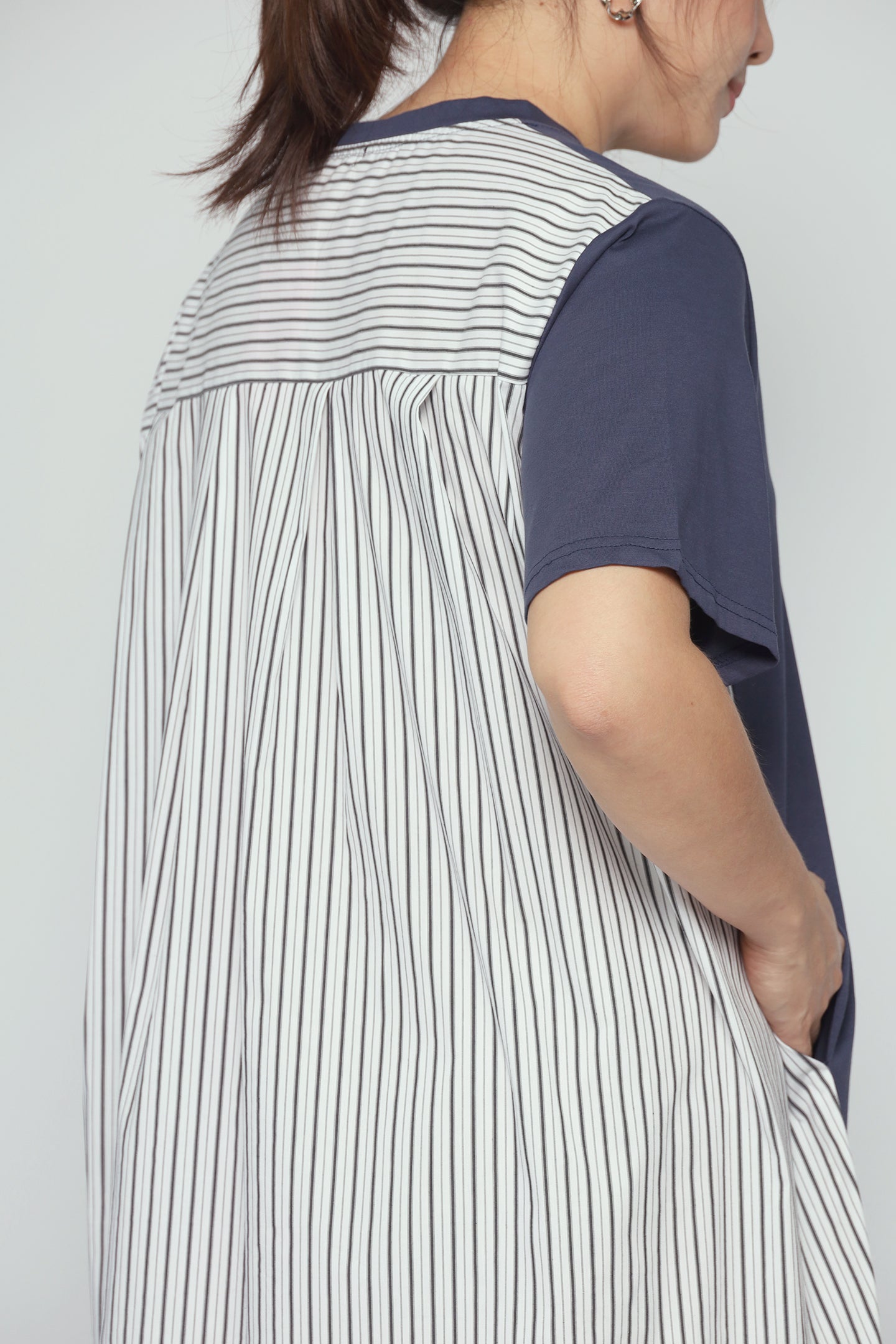 Yong Pinstripes Dress in Blue