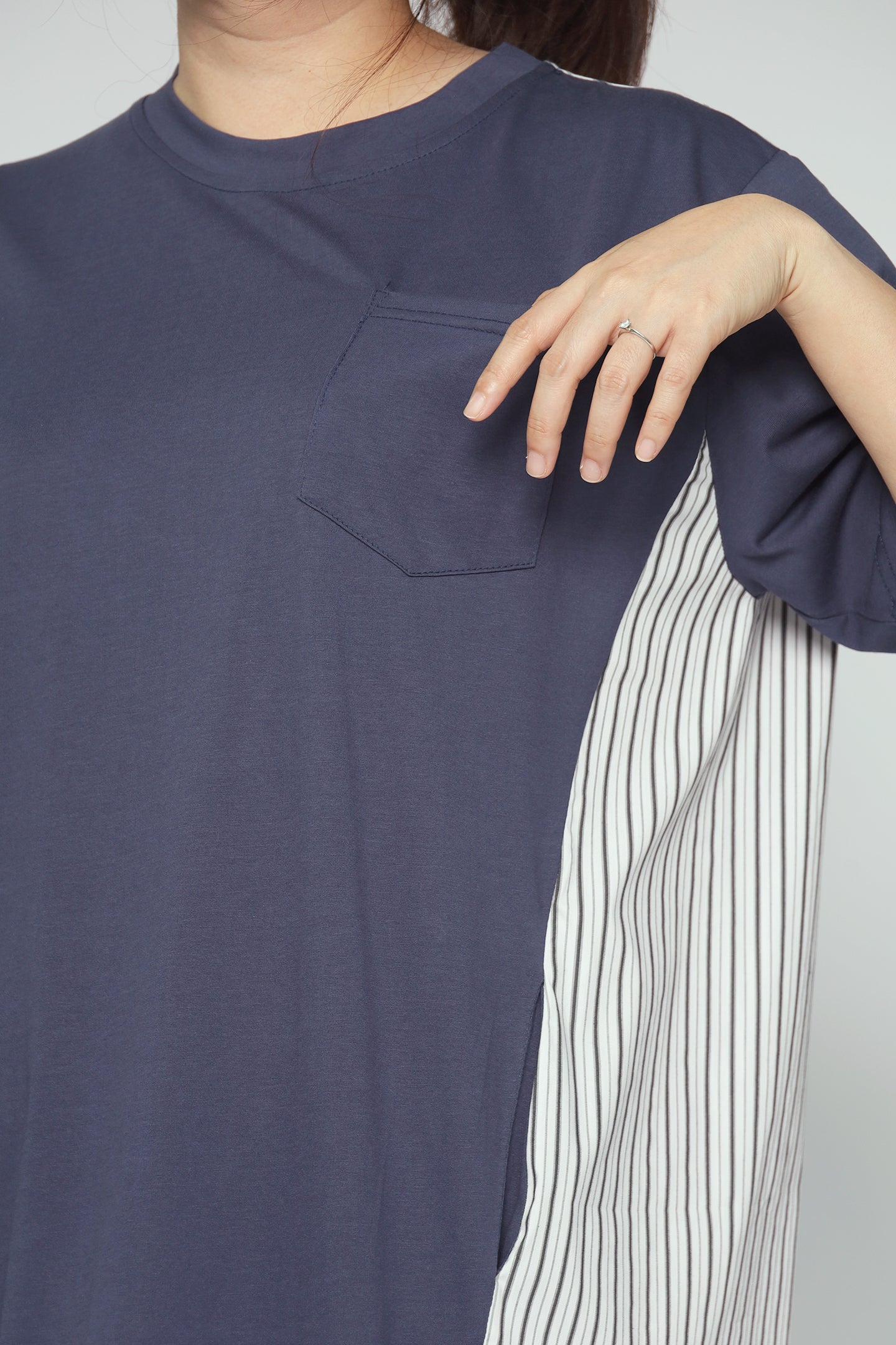 Yong Pinstripes Dress in Blue