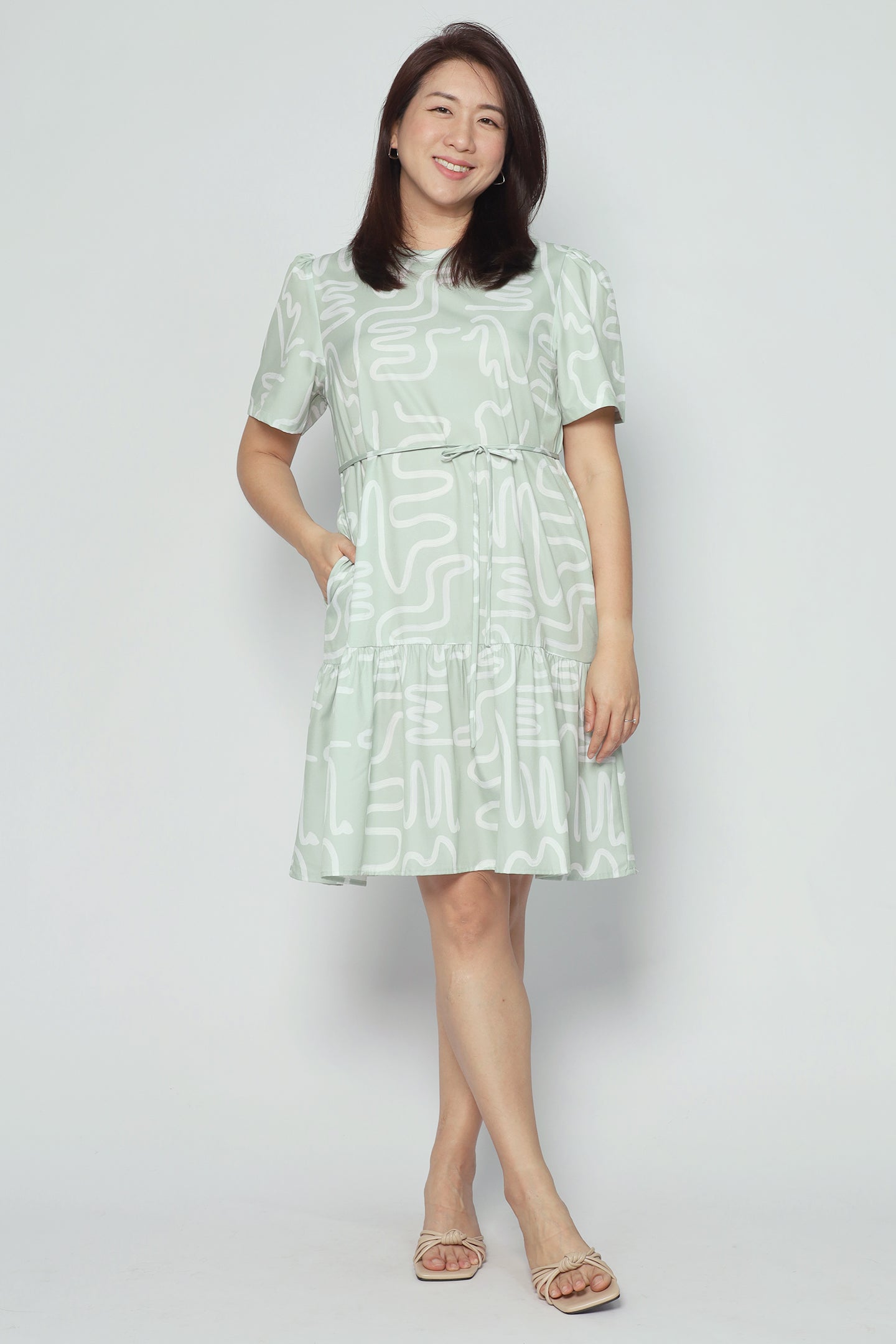 Yue Dress in Mintwist