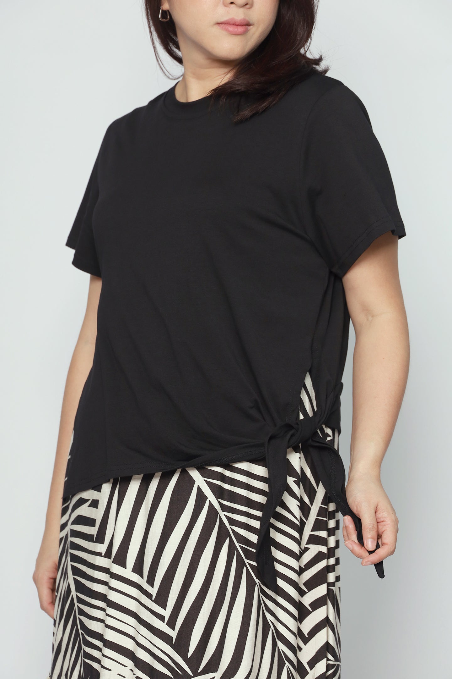 Zion Dress in Monochrome Leaf