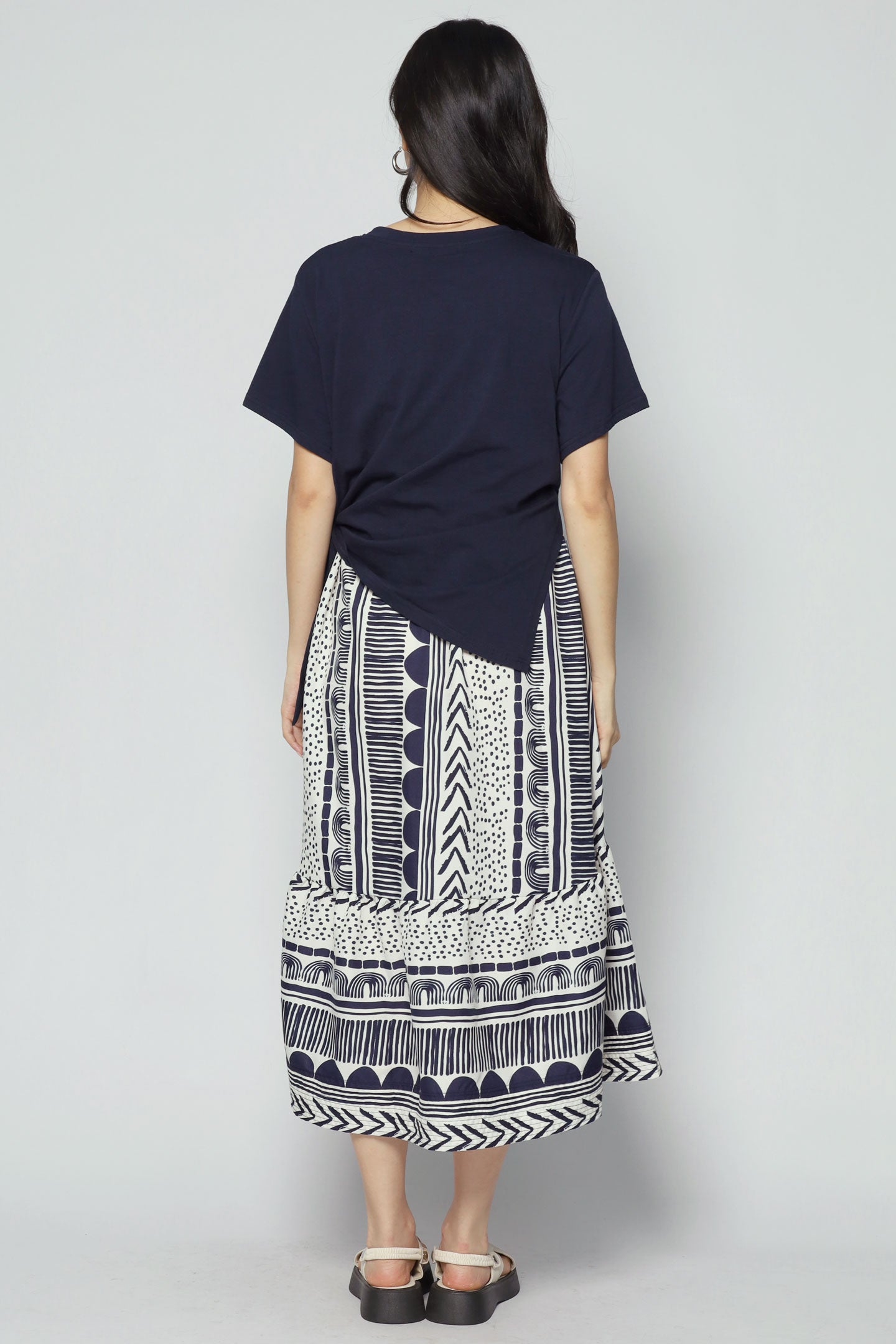 Backorders - Zion Dress in Doodle Lines