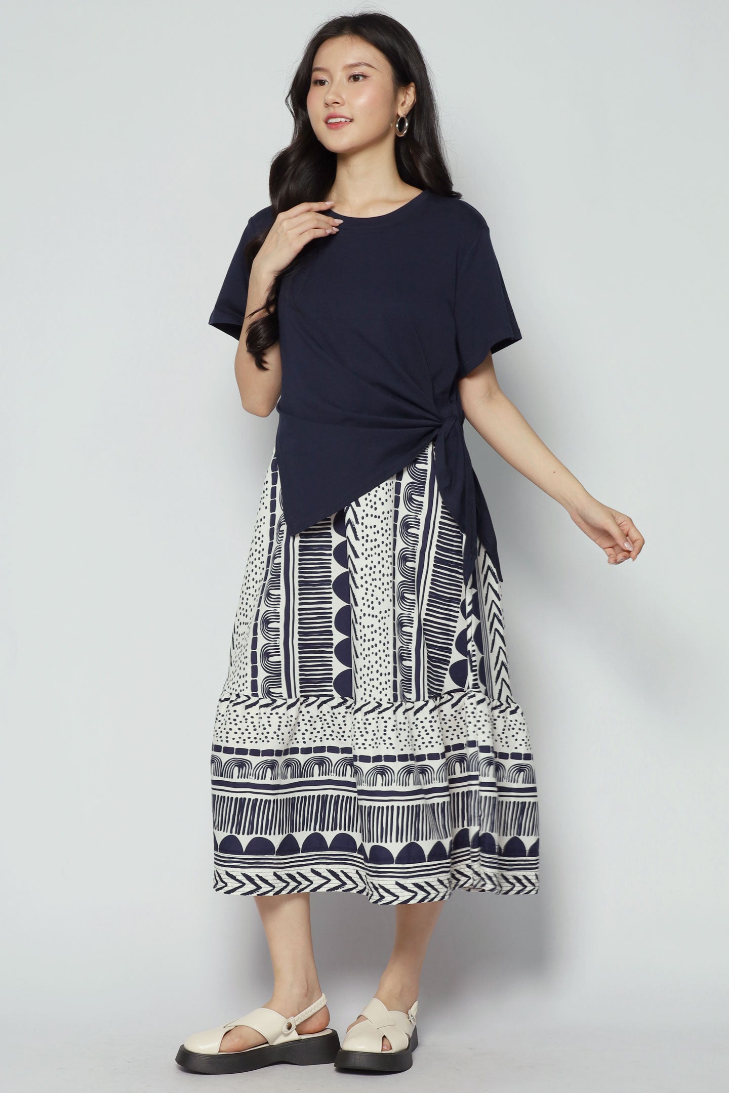 Backorders - Zion Dress in Doodle Lines