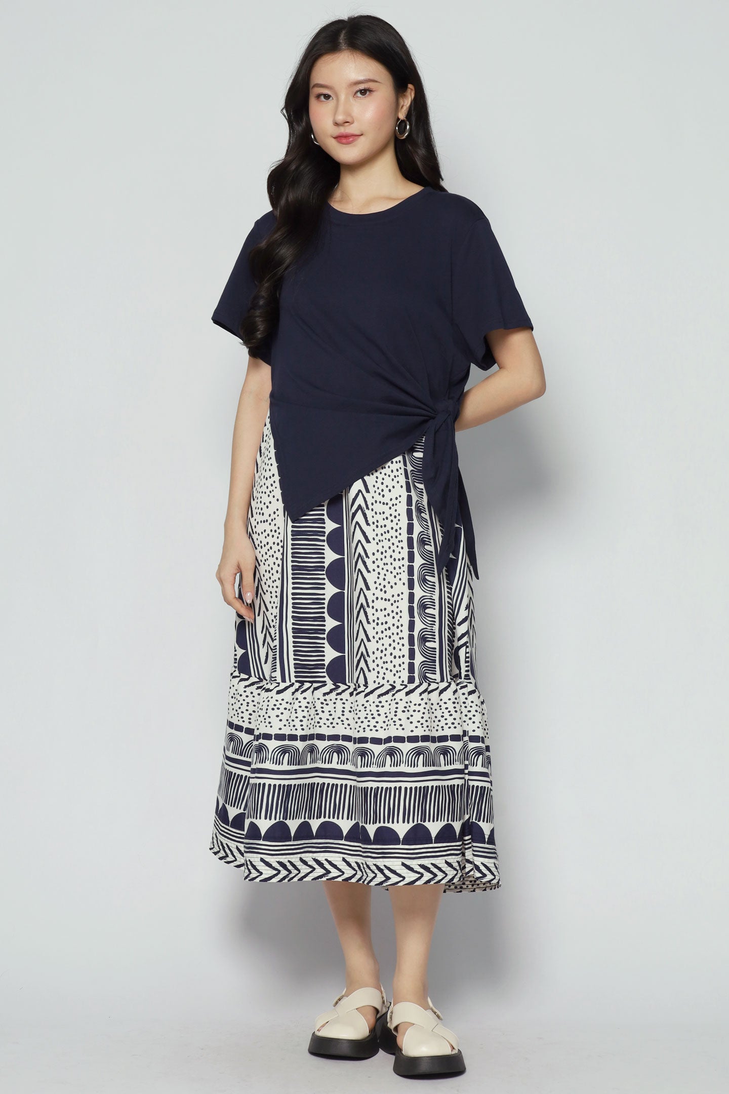 Backorders - Zion Dress in Doodle Lines