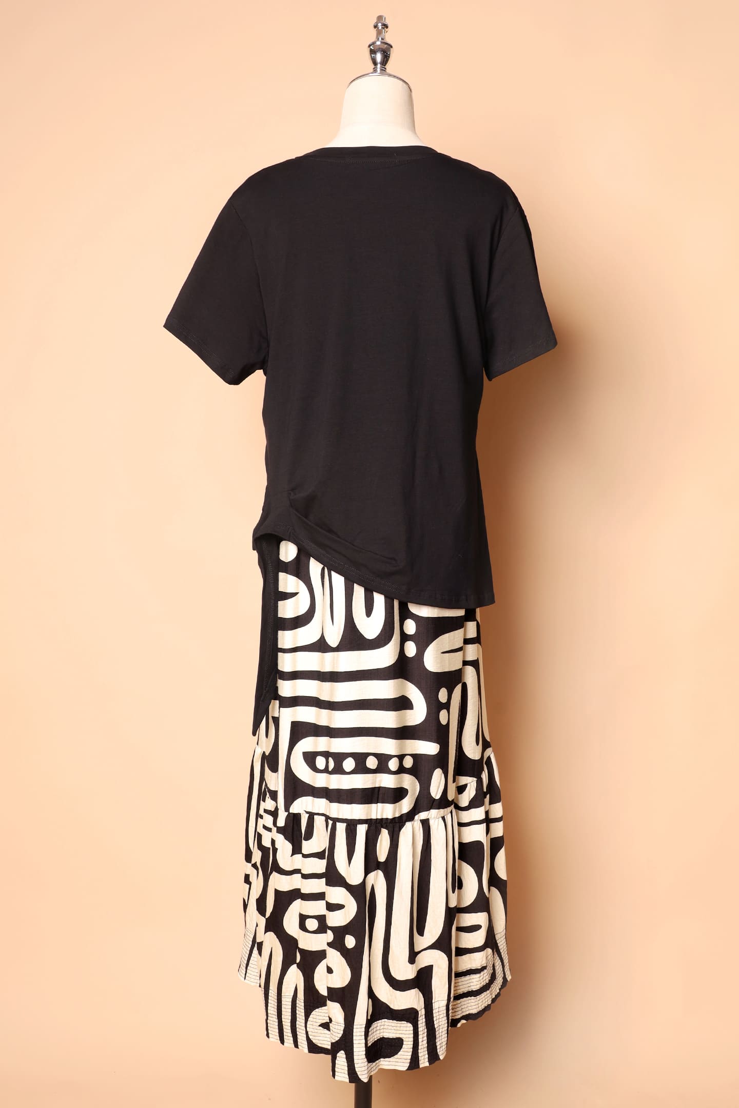 PO - Zion Abstract Dress in B/W