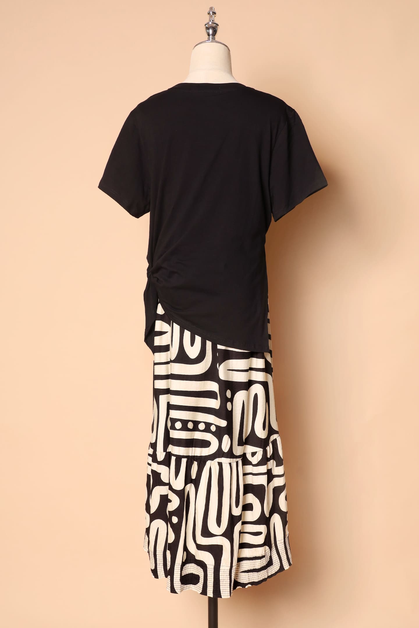 PO - Zion Abstract Dress in B/W