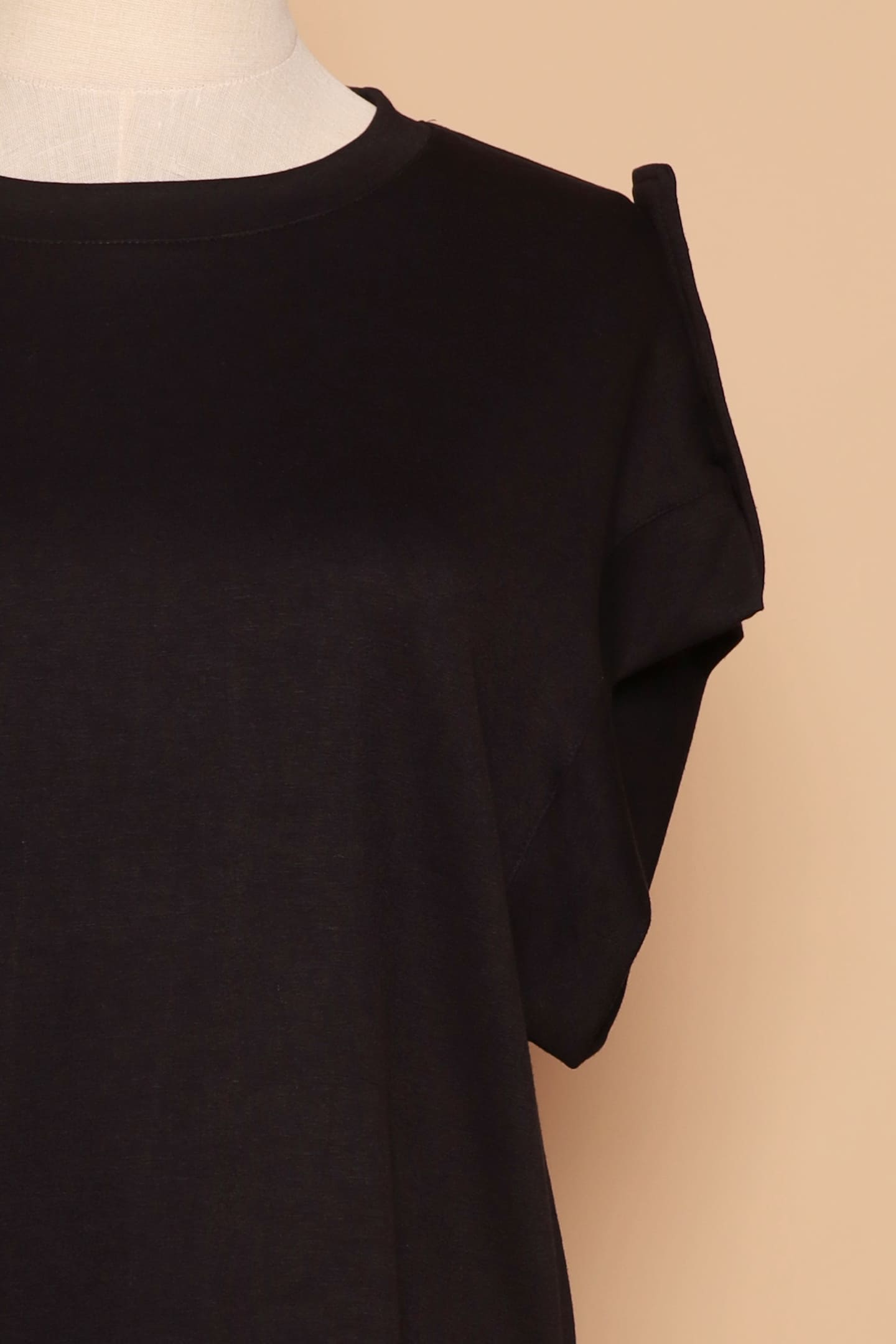 PO - Zoanne Button Shoulder Top in Black