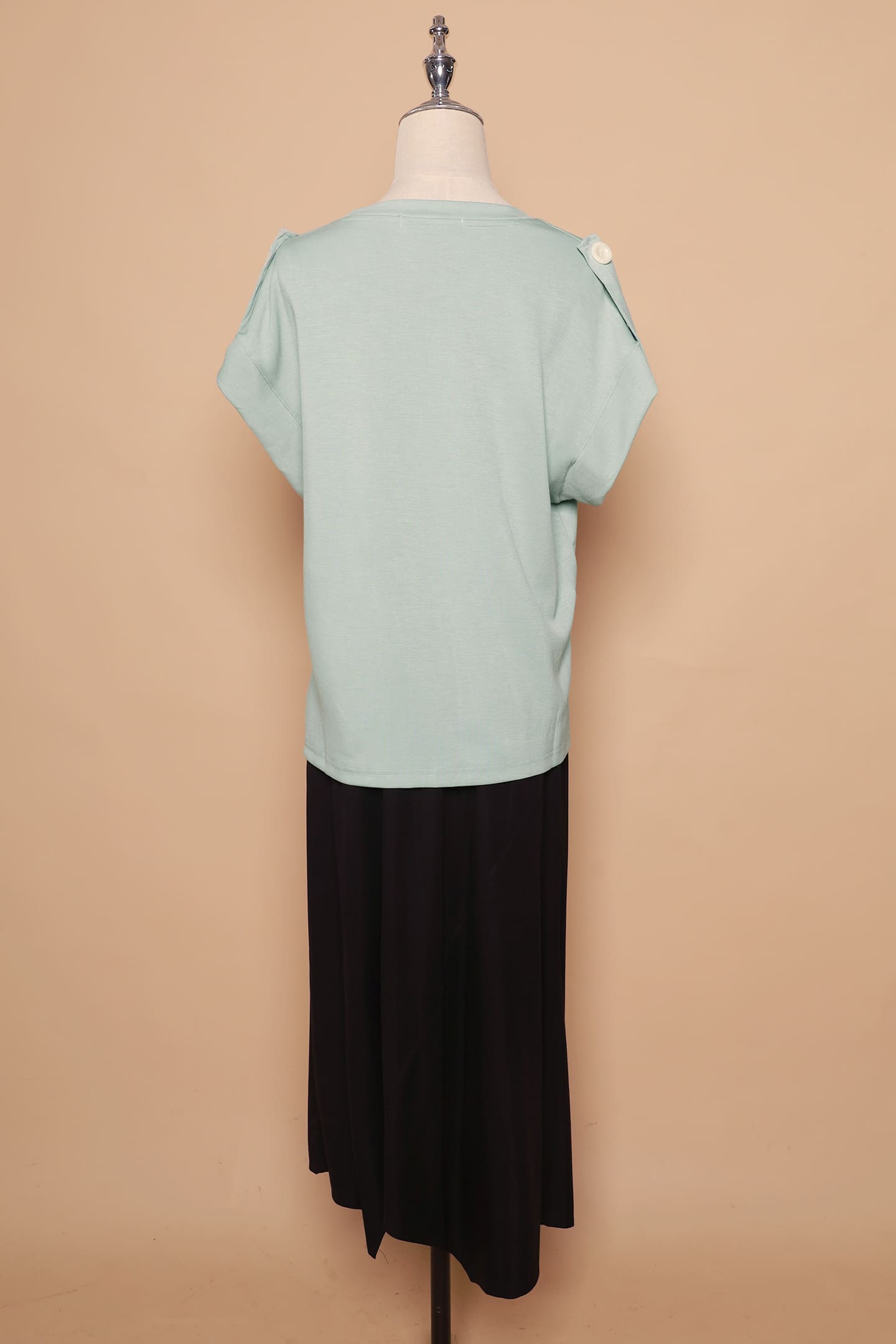 PO - Zoanne Button Shoulder Top in Mint Green