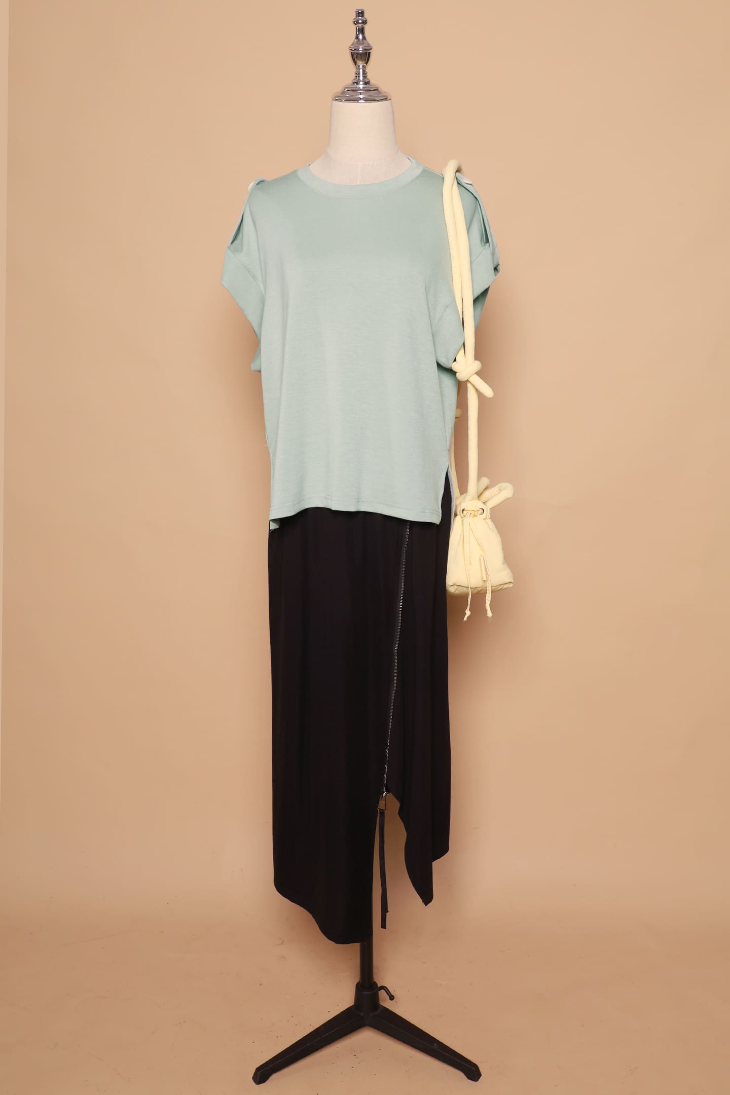 PO - Zoanne Button Shoulder Top in Mint Green