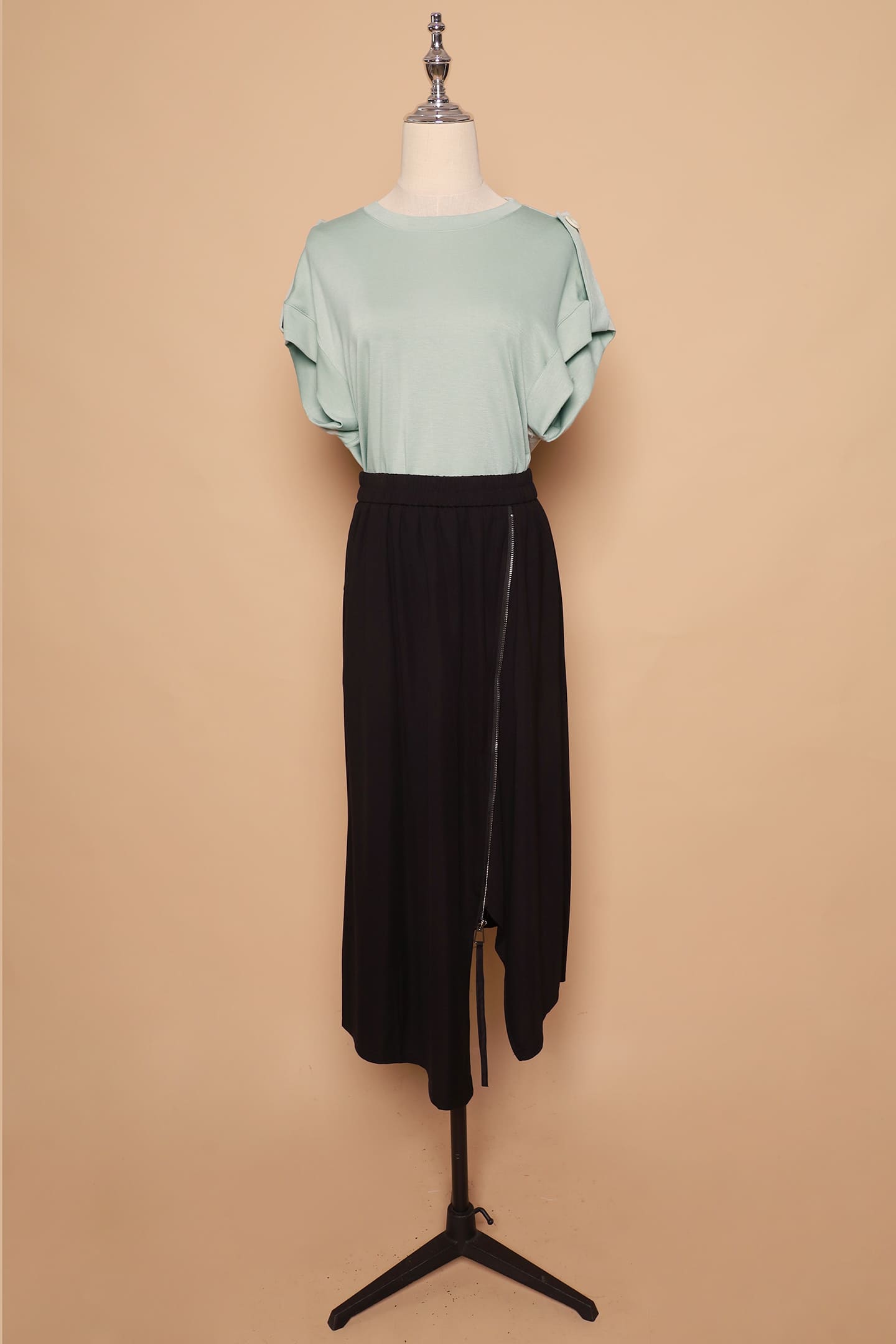 PO - Zoanne Button Shoulder Top in Mint Green
