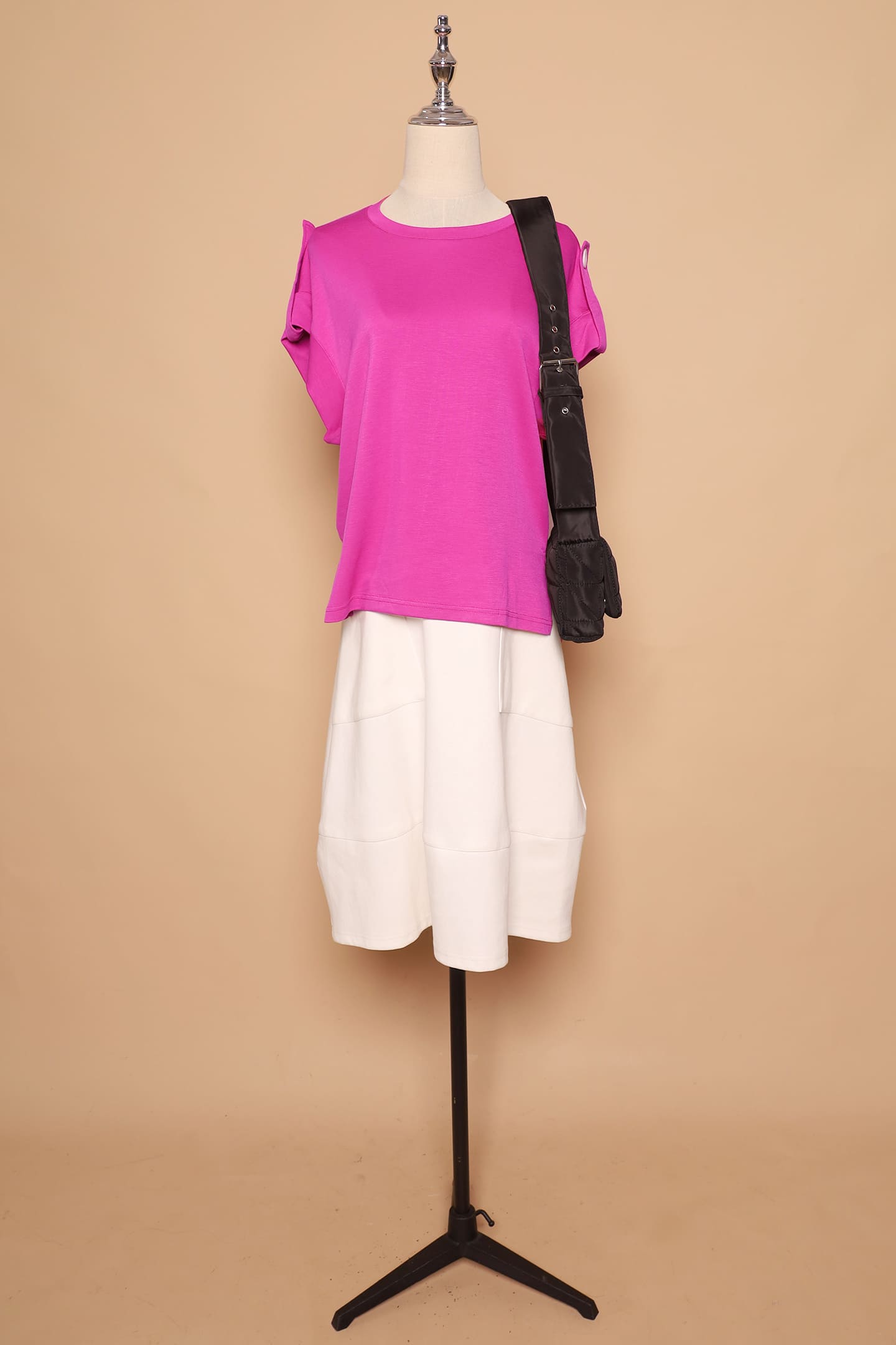 PO - Zoanne Button Shoulder Top in Pink