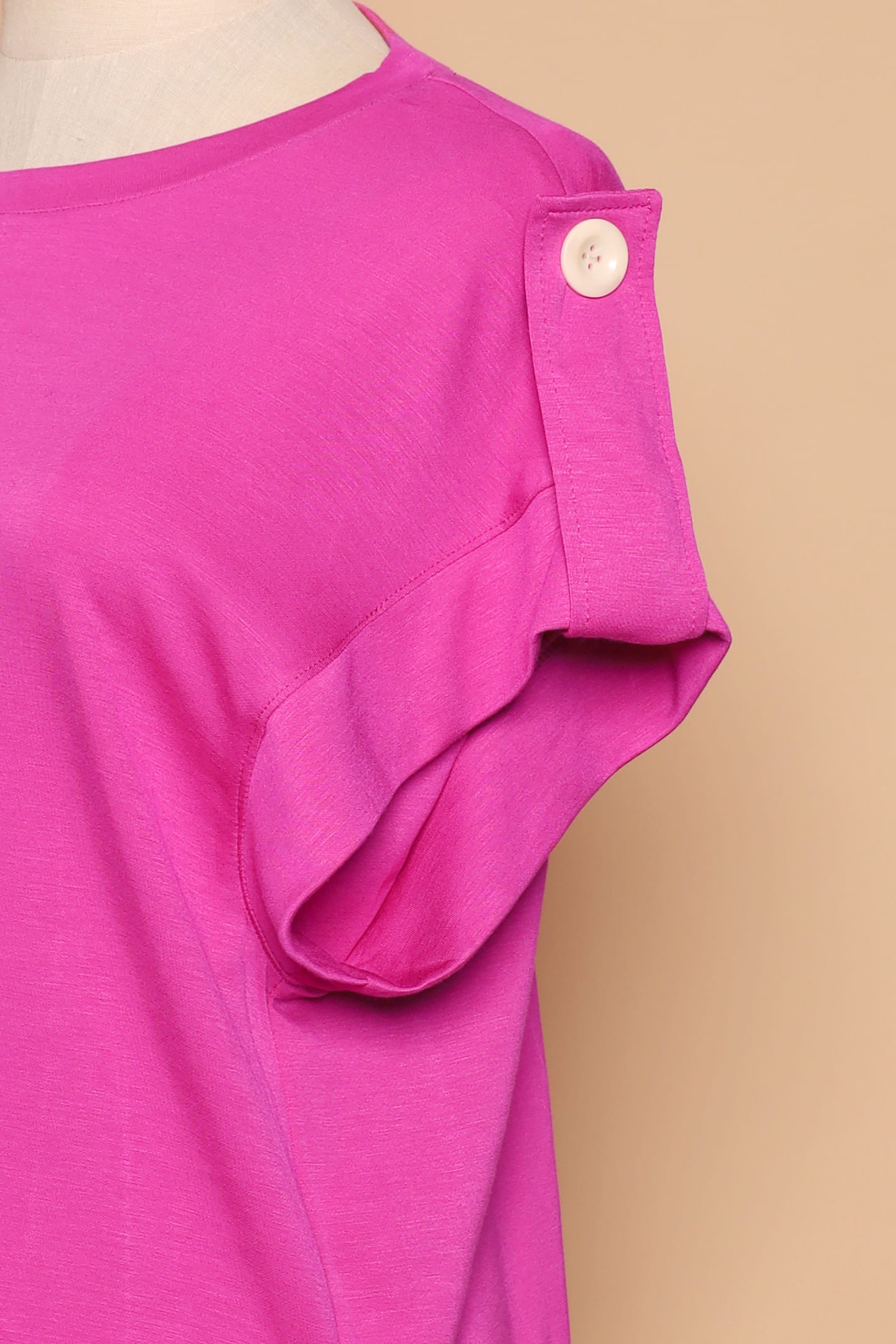 PO - Zoanne Button Shoulder Top in Pink