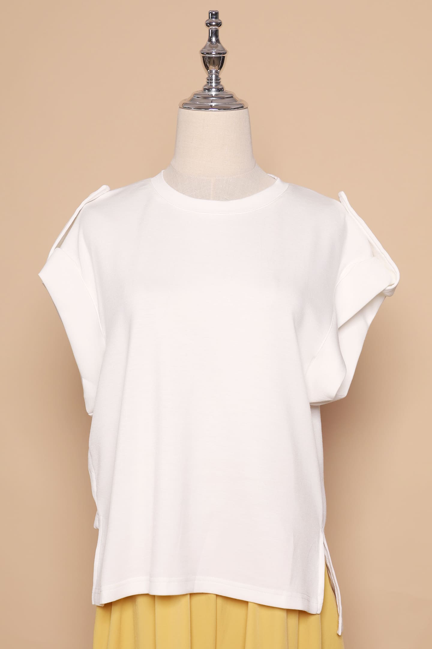 PO - Zoanne Button Shoulder Top in White