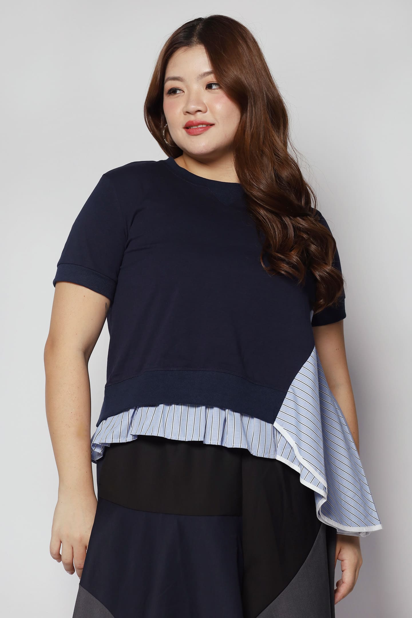 Agoda Top in Blue Stripes