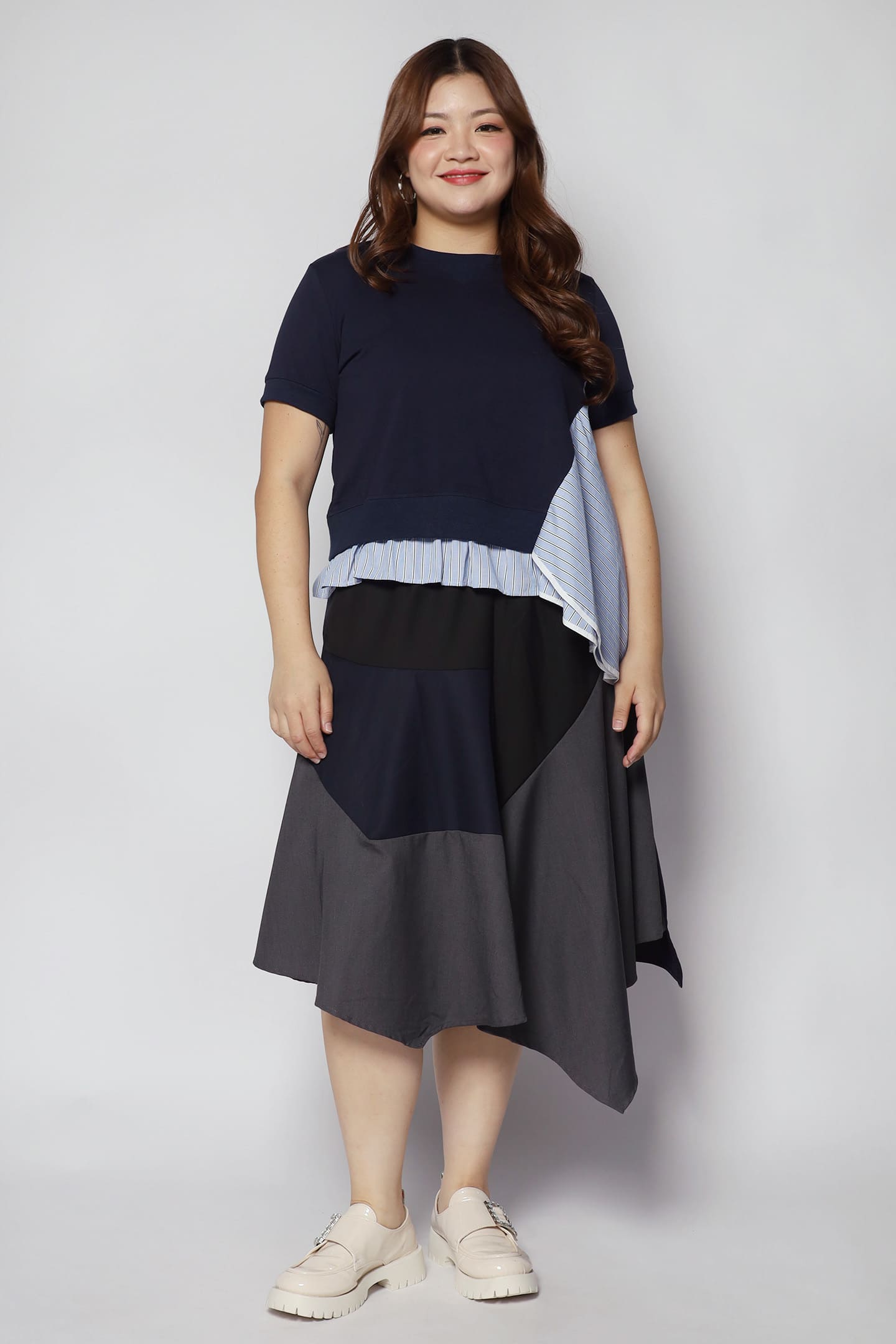 Agoda Top in Blue Stripes