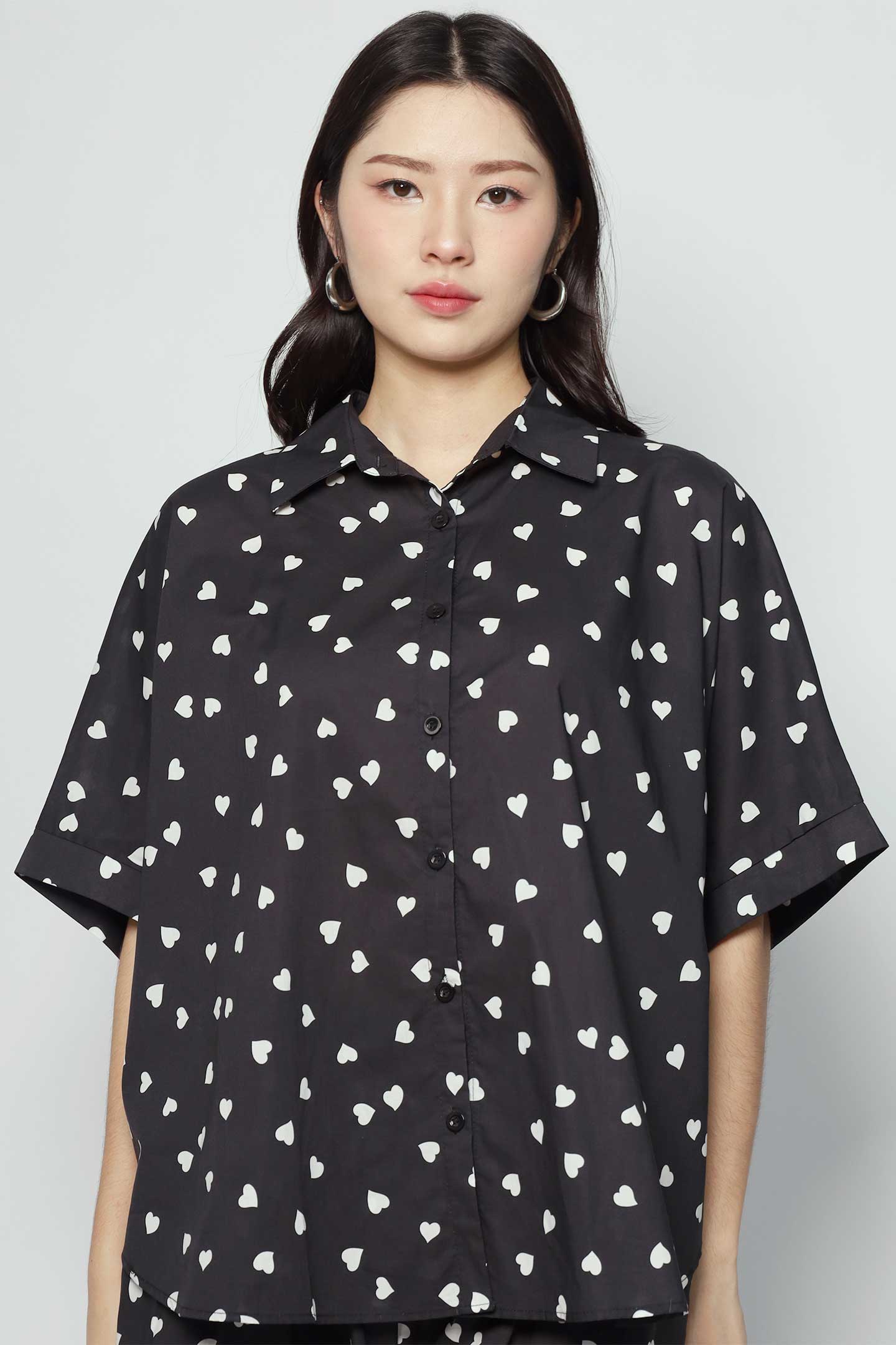 Aishiteru Hearts Printed Shirt