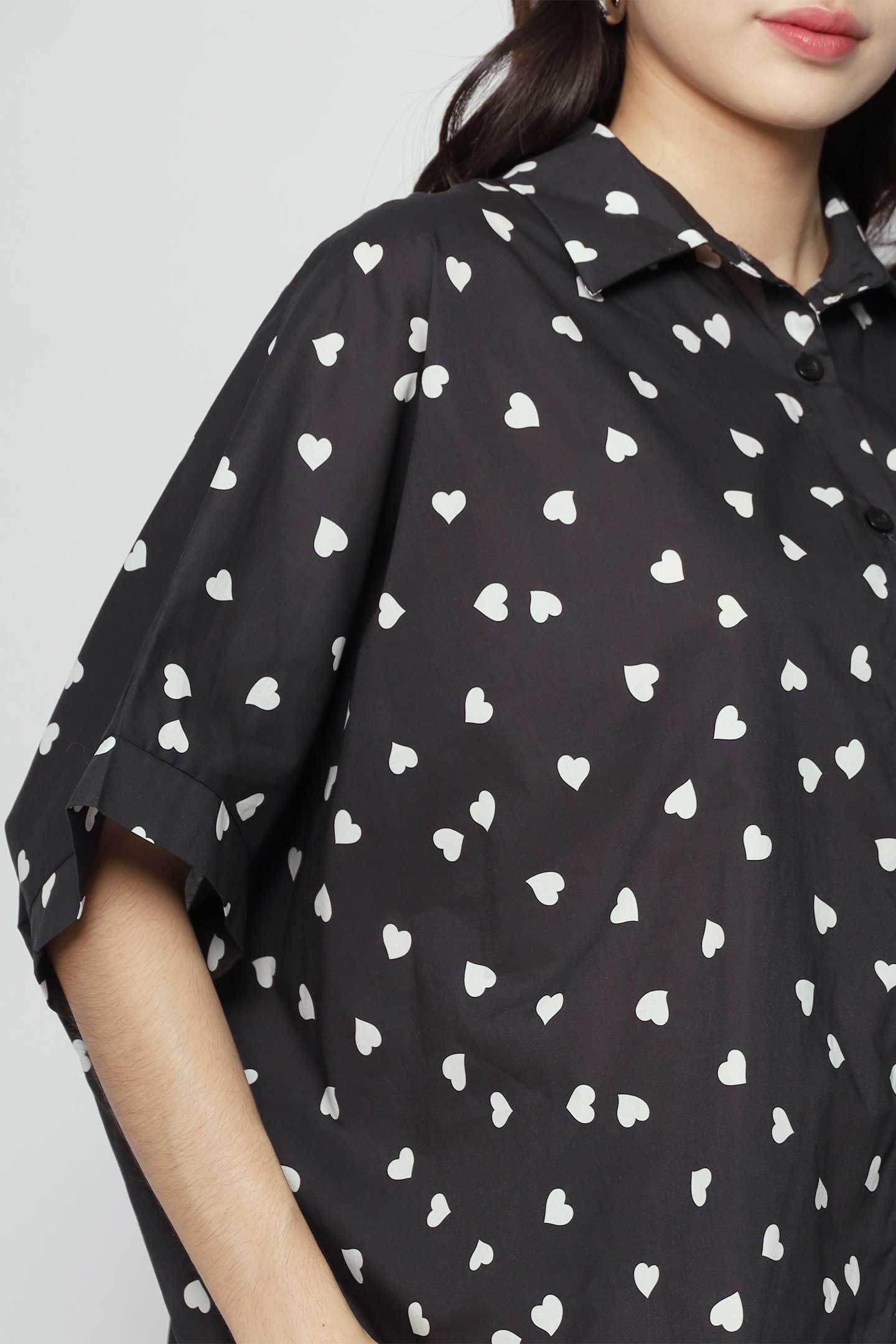 Aishiteru Hearts Printed Shirt