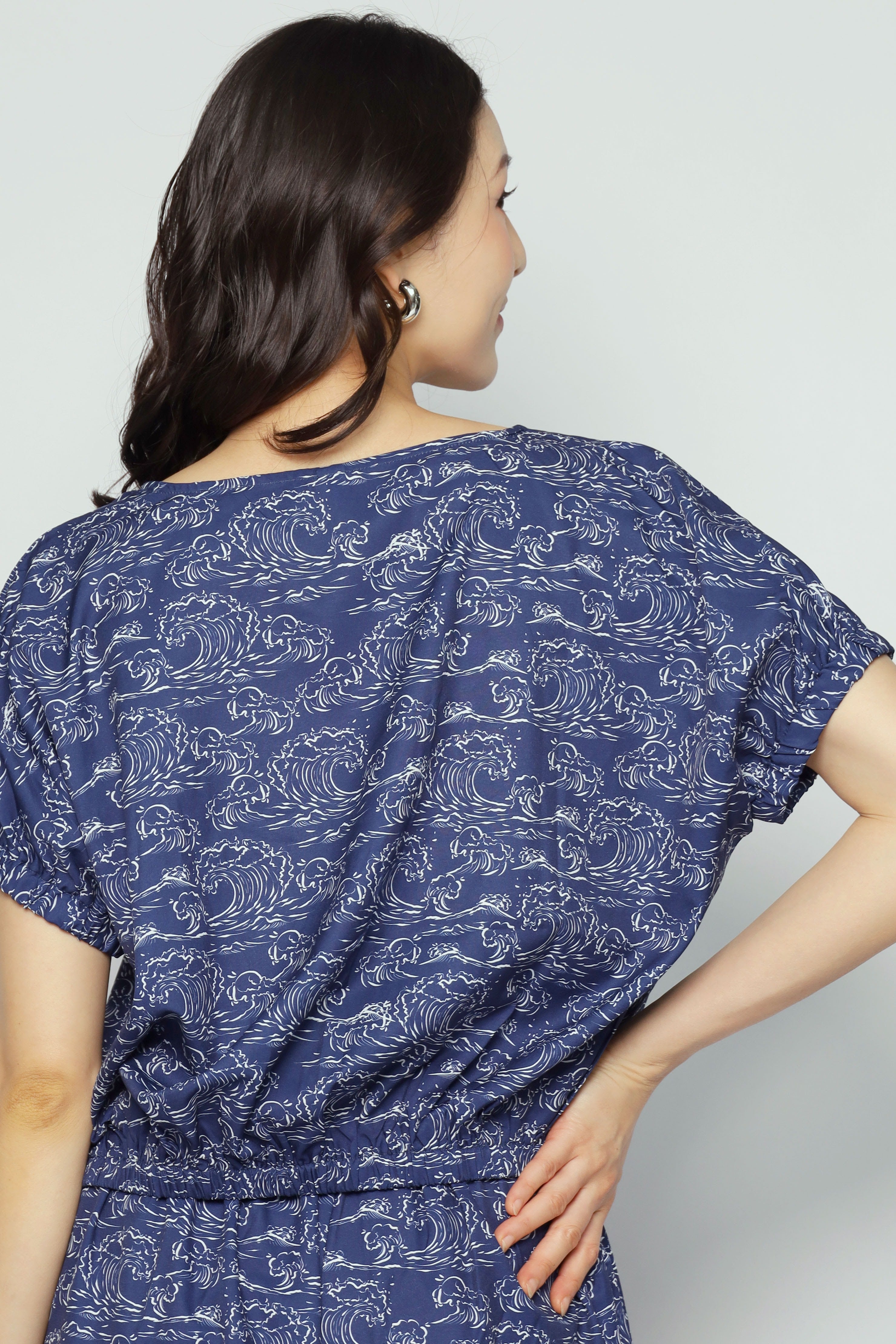 Akemi 2 in 1 Top and Culottes Set in Blue Nami