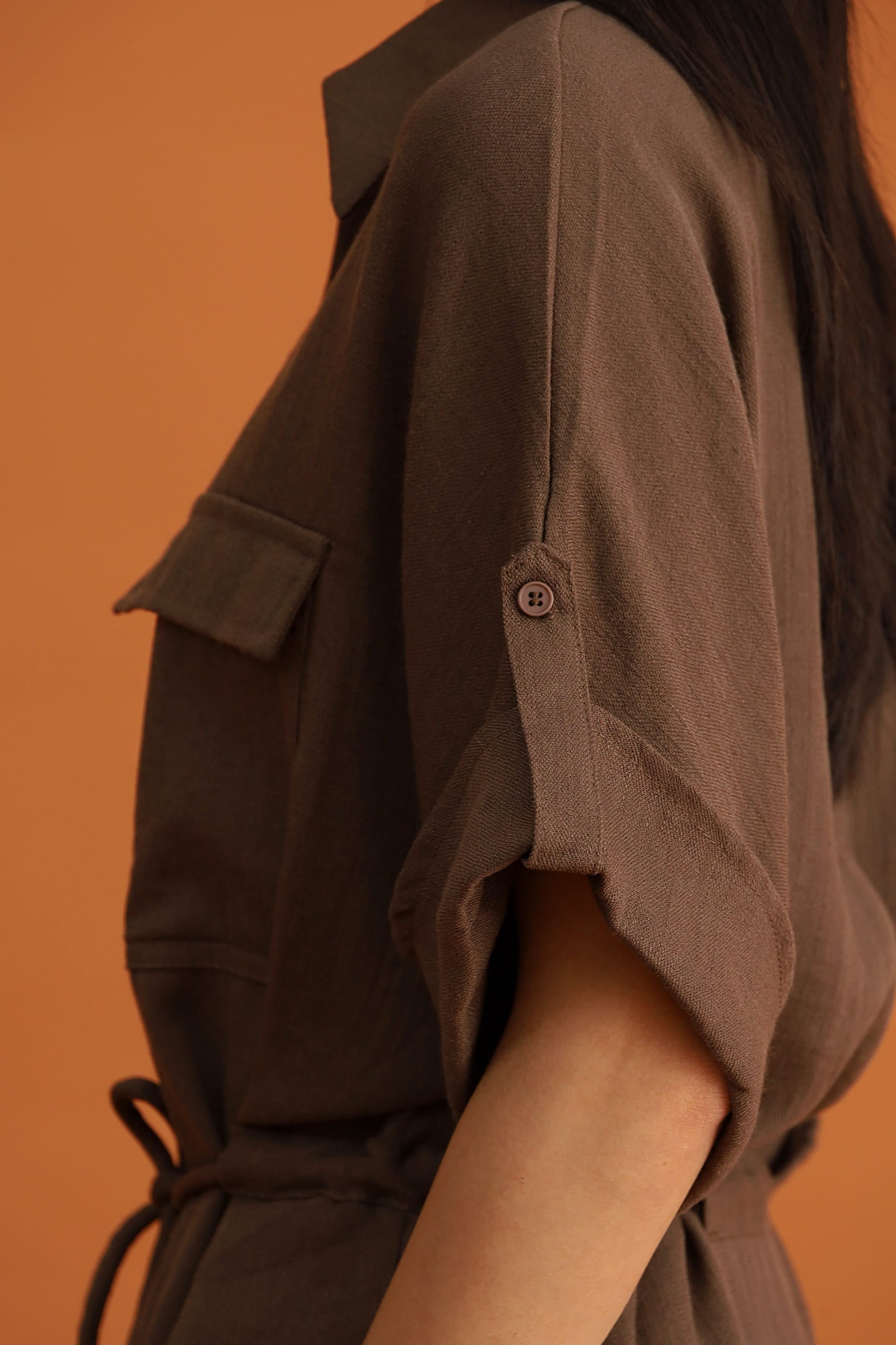 CHOSEN - Akira Pocket Shirt in Cocoa Brown