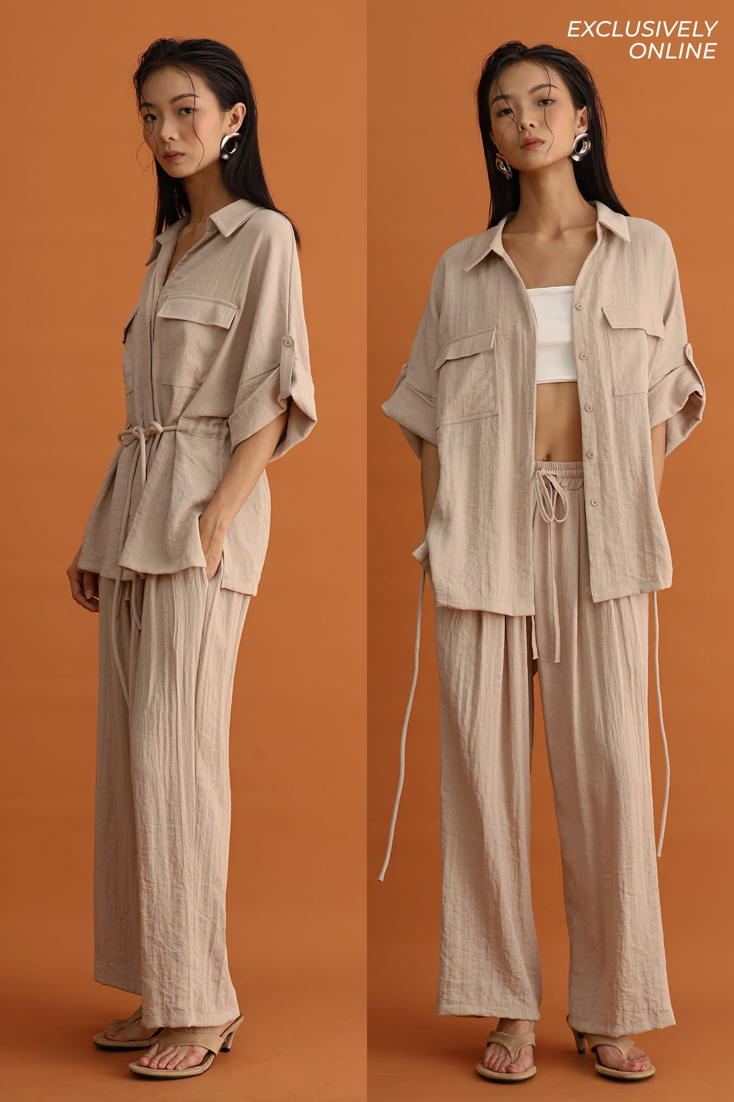 CHOSEN - Akira Pocket Shirt in Sand Beige