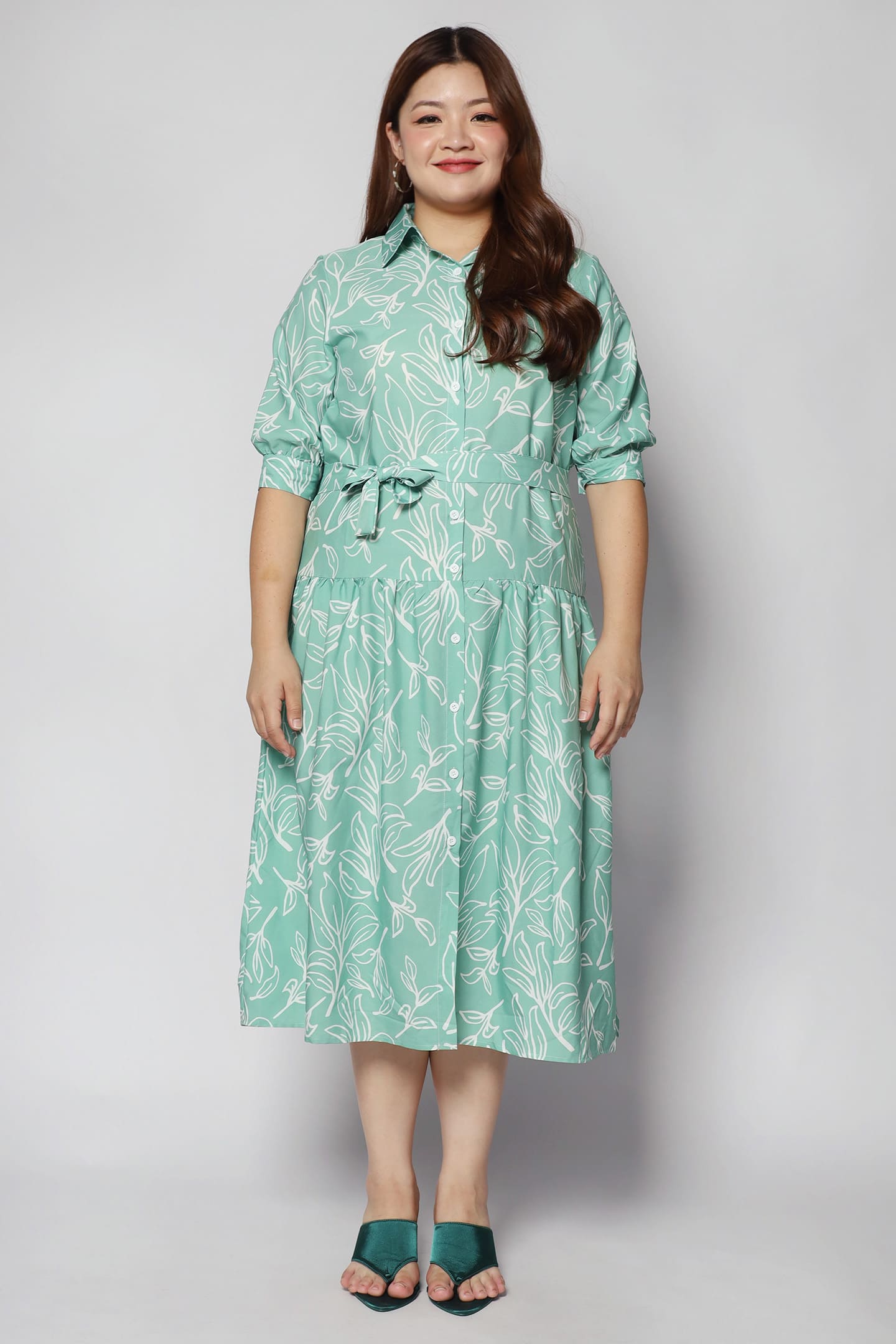 Alexis Dress in Green Fern