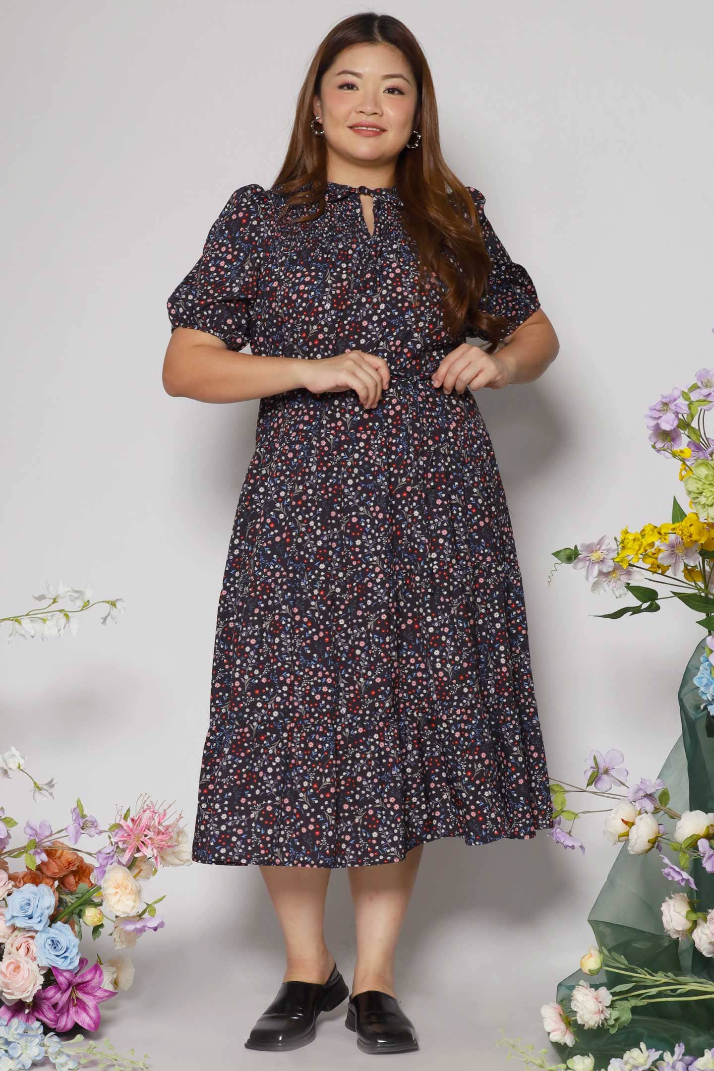 Alina Dress in Ditsy Floral