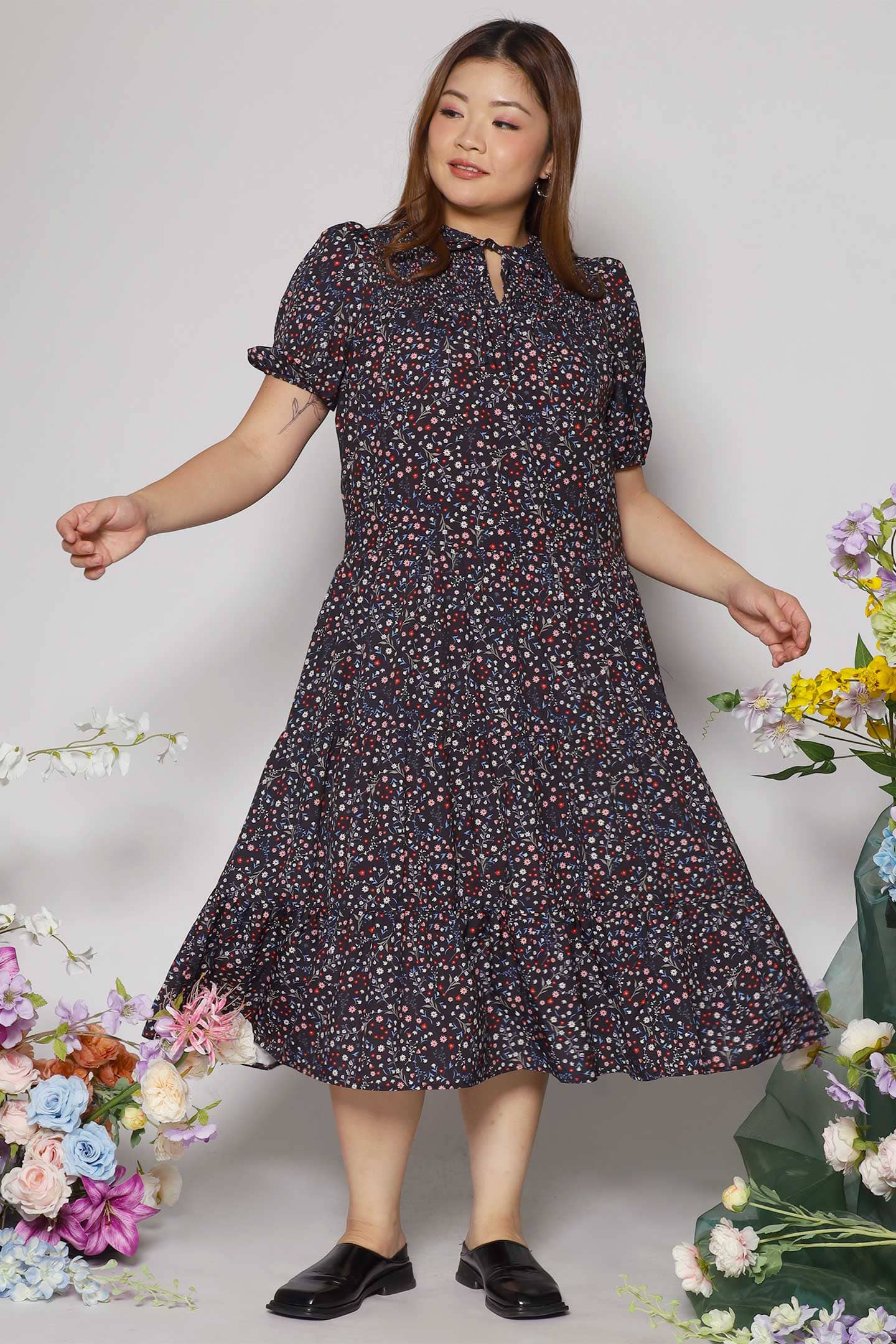 Alina Dress in Ditsy Floral